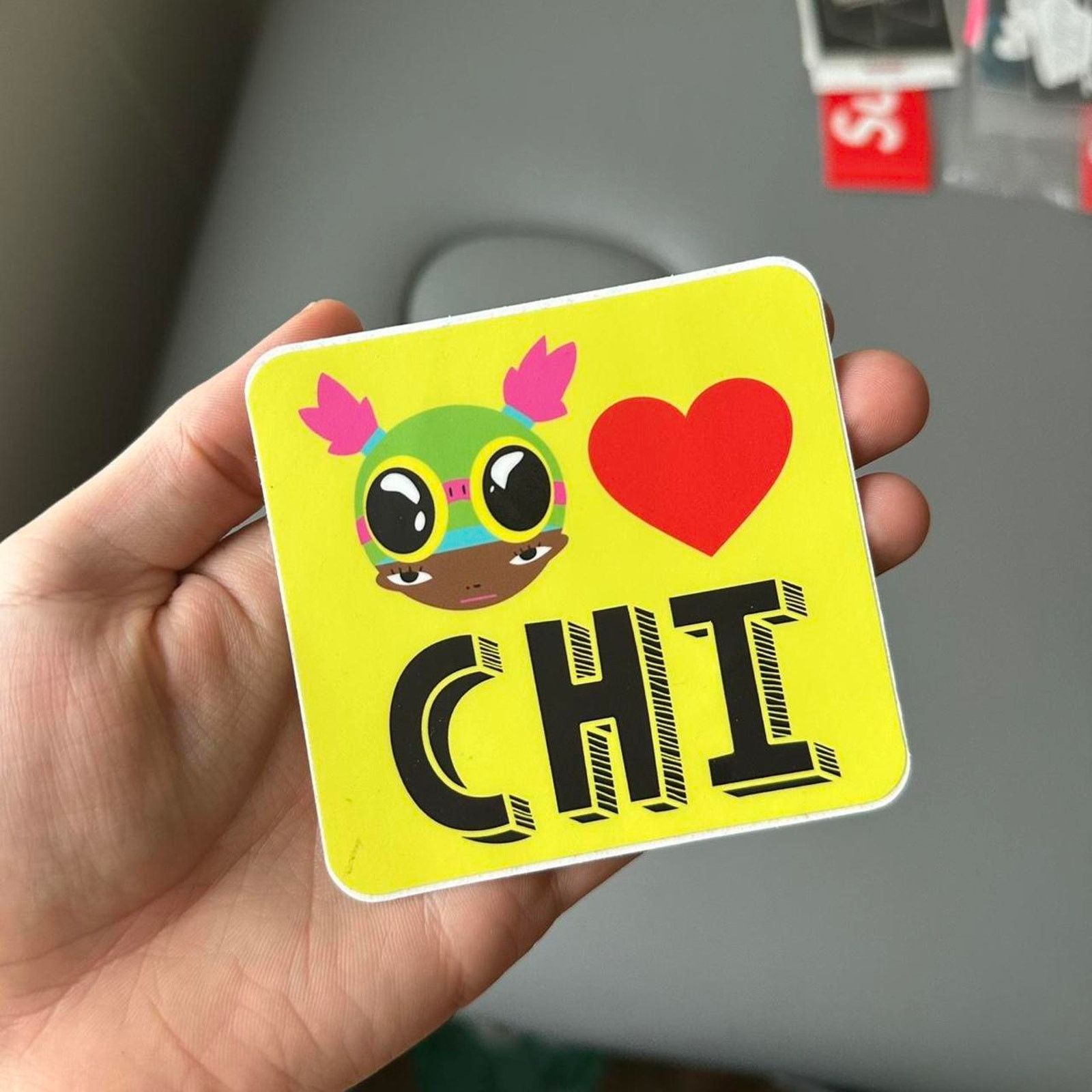 Hebru Brantley Hebru Brantley Fly Girl Heart Chi Chicago Sticker Sticker Size ONE SIZE - 3 Thumbnail