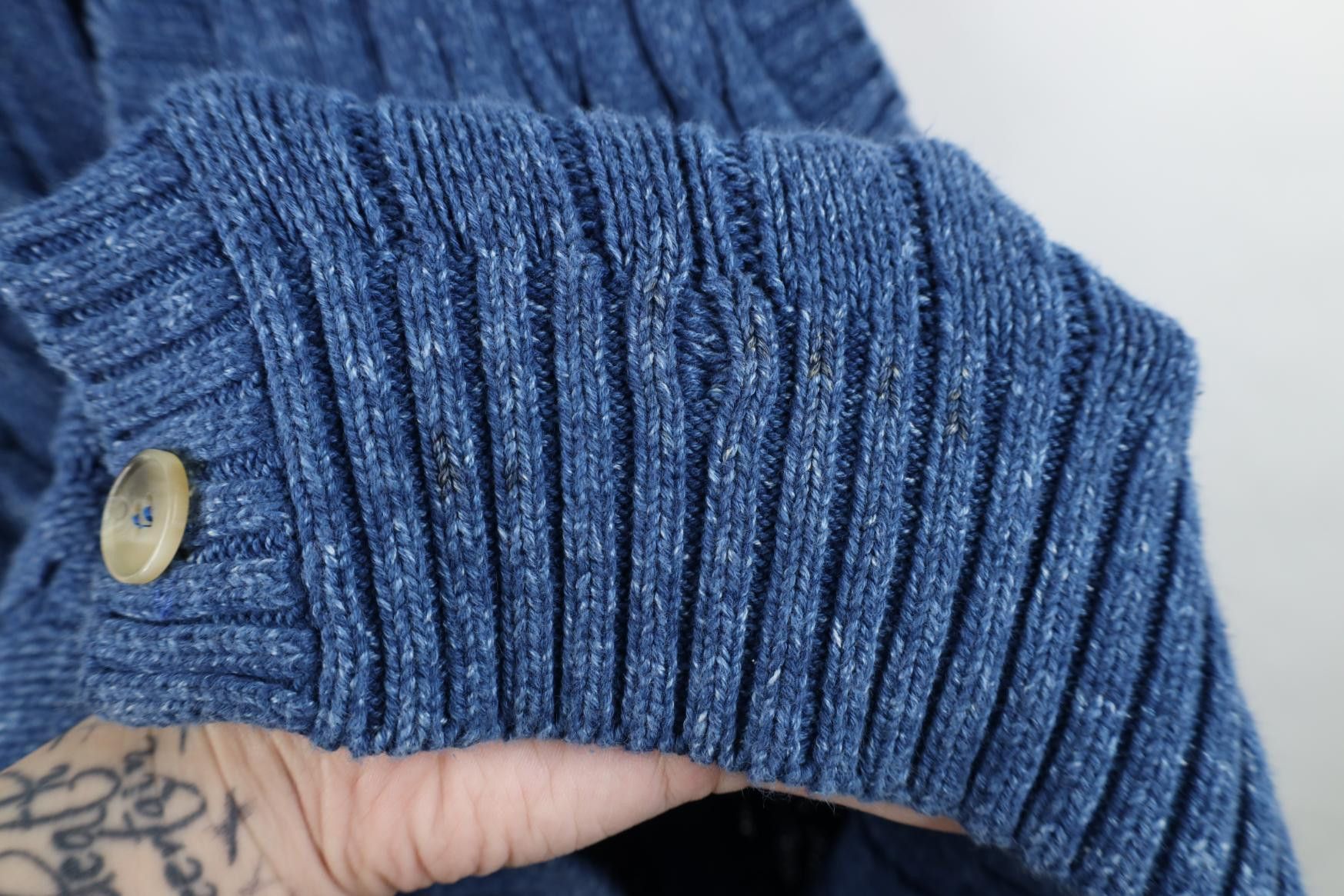 Vintage Vintage 90s Streetwear Cable Knit Sweater Vest Blue USA Size US XL / EU 56 / 4 - 5 Thumbnail