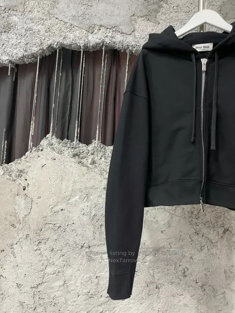 Miu Miu Miu Miu Size s Zipper logo sweater jacket coat Size S / US 4 / IT 40 - 3 Thumbnail