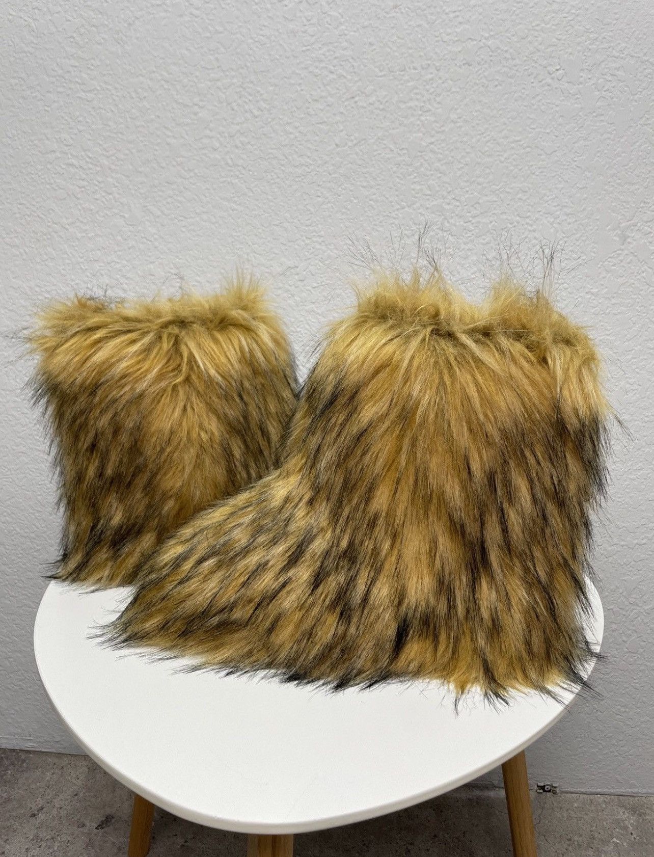 If Six Was Nine Vintage Y2K Balenciaga Style Fur Faux Leather Biker Boots Size US 9 / EU 42 - 5 Thumbnail