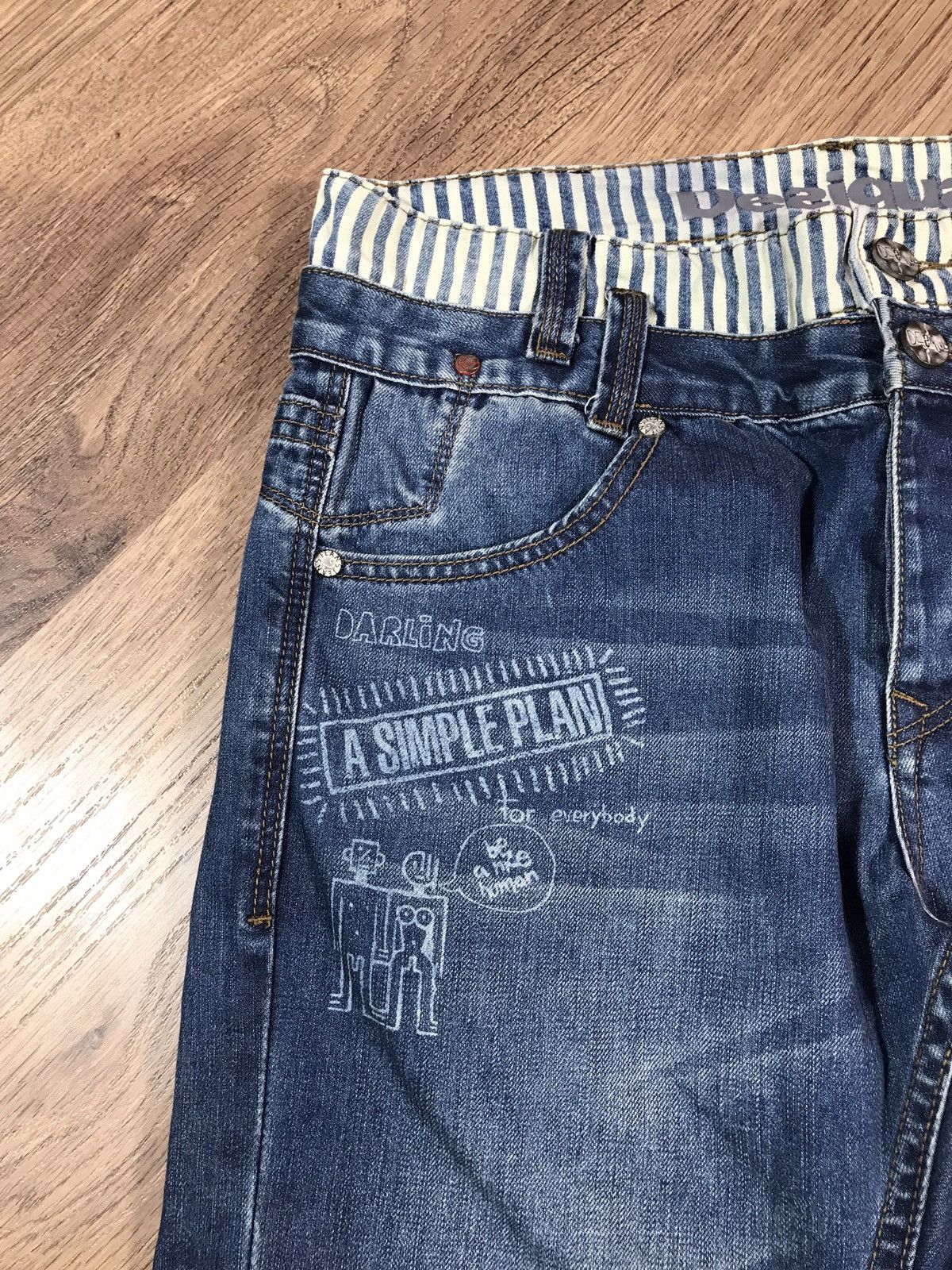 Desigual × Hysteric Glamour × Japanese Brand Desigual Funky Double Waist Looklike Hystericglamour Jeans Size US 32 / EU 48 - 4 Thumbnail