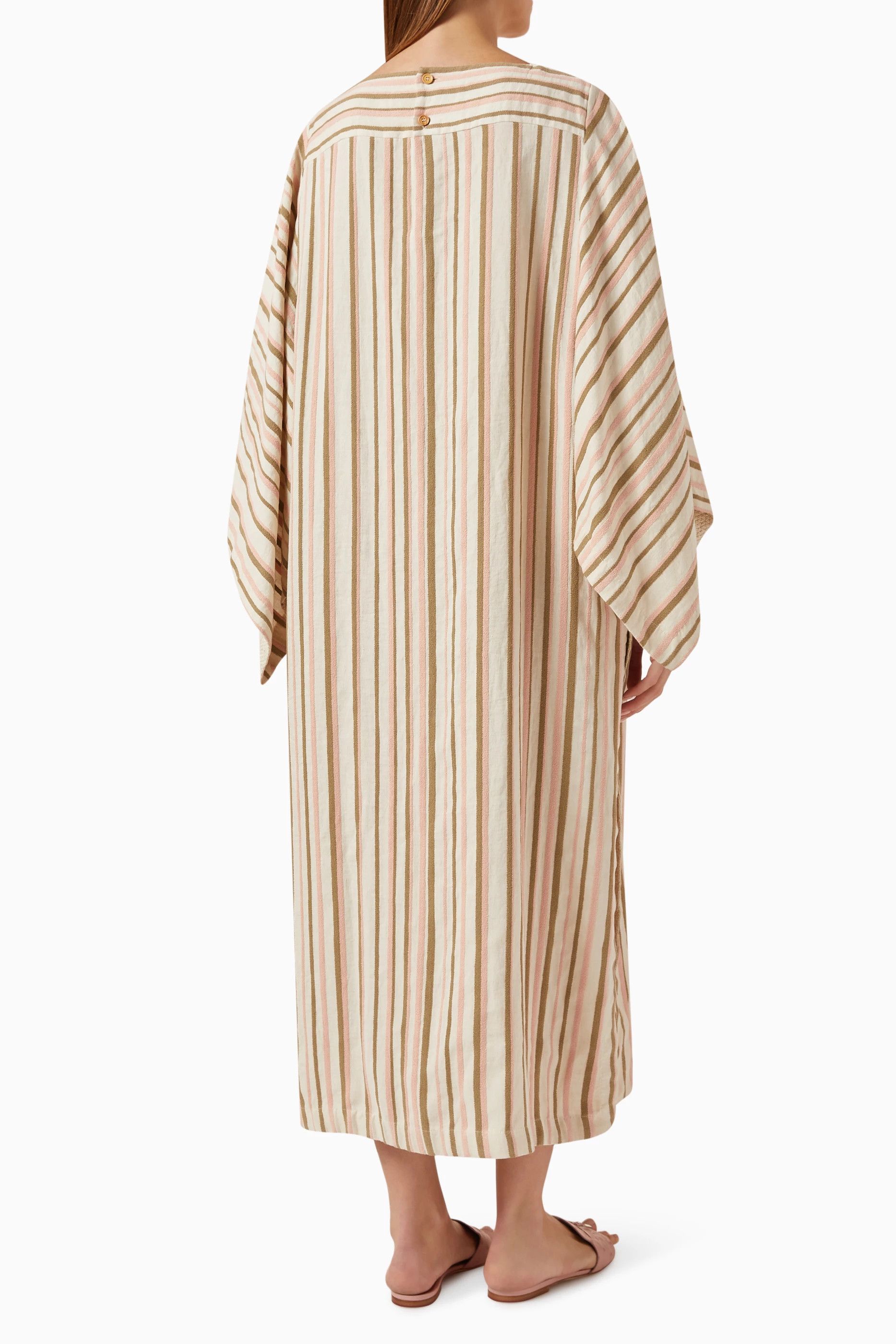 Loro Piana o1srvl11e0824 Veronica Terry Maxi Dress in Multicolor Size L / US 10 / IT 46 - 5 Thumbnail