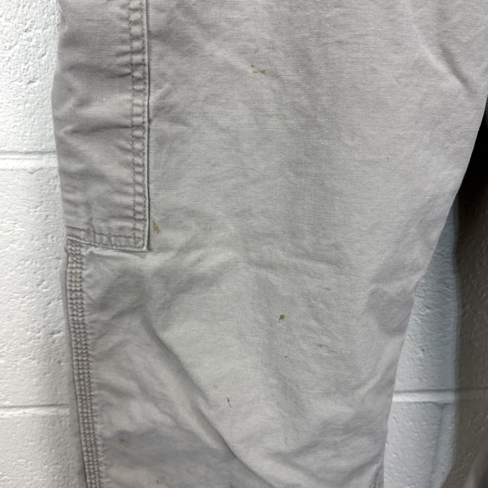 Carhartt VINTAGE Carhartt Pants Mens 32x32 Carpenter Tan Canvas Loose Fit 90s Retro Distressed Front Zip Button Pockets CT Carhartt B151 Mens pants Size US 32 / EU 48 - 5 Thumbnail