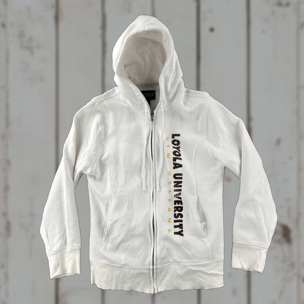 Jansport VINTAGE JanSport White Hoodie Loyola University New Orleans Y2K Full Zip Hooded Mens M Regular Shirt (Hoodie) Size US M / EU 48-50 / 2 - 1 Thumbnail