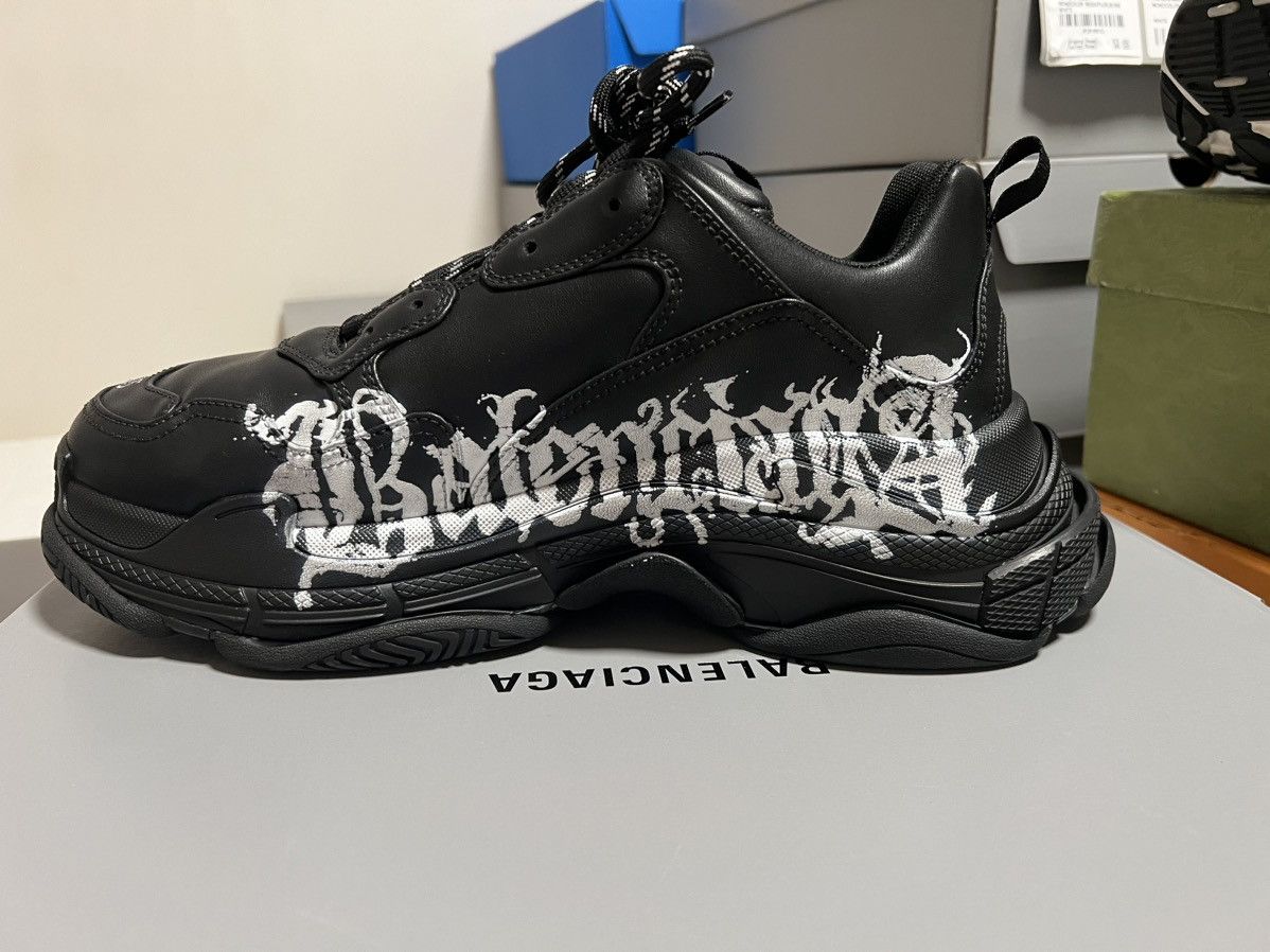 Balenciaga Balenciaga DIY Metal Black Triple S Size US 12 / EU 45 - 4 Thumbnail