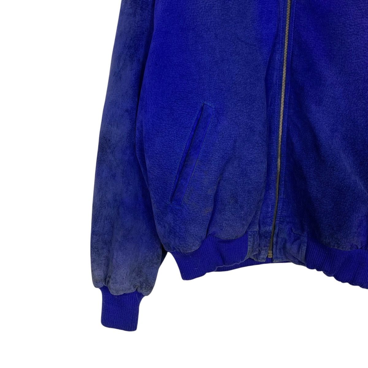 Vintage PORCHE DESIGN Big Logo Blue Bomber Jacket #2516-C114 Size US L / EU 52-54 / 3 - 7 Thumbnail