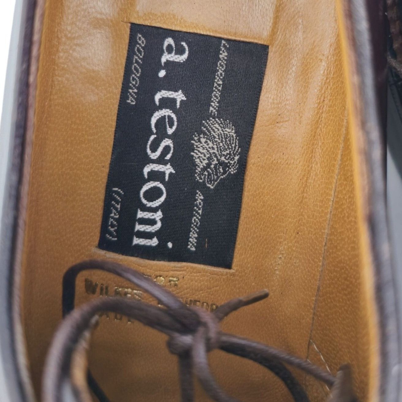 Testoni A. Testoni Italy Mens 8.5 Brown Leather Dress Shoes Oxfords Size US 8.5 / EU 41-42 - 6 Thumbnail