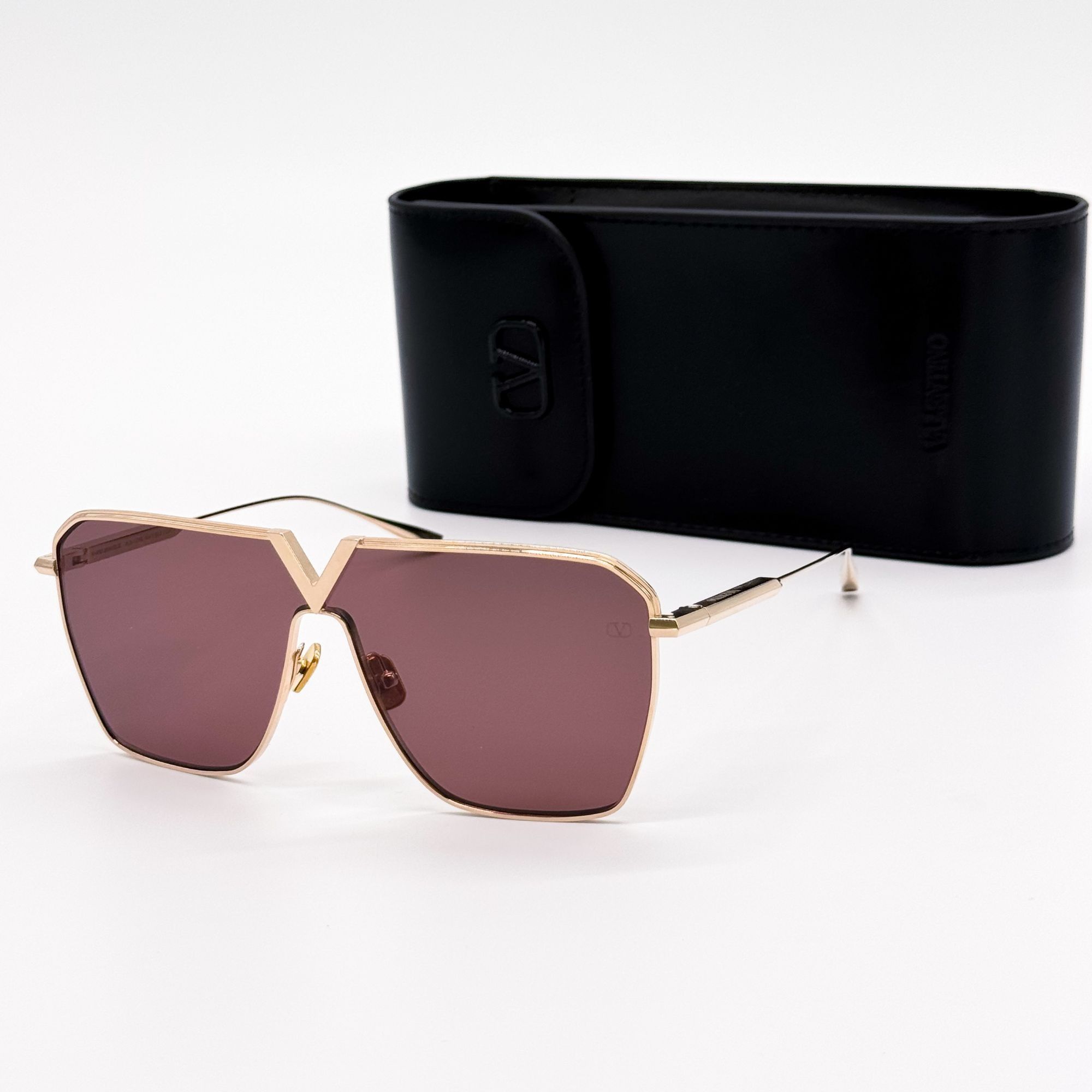 Valentino NEW VALENTINO SUNGLASSES UNISEX GOLD V-GOLDSHIELD VLS-137B Size ONE SIZE - 1 Thumbnail