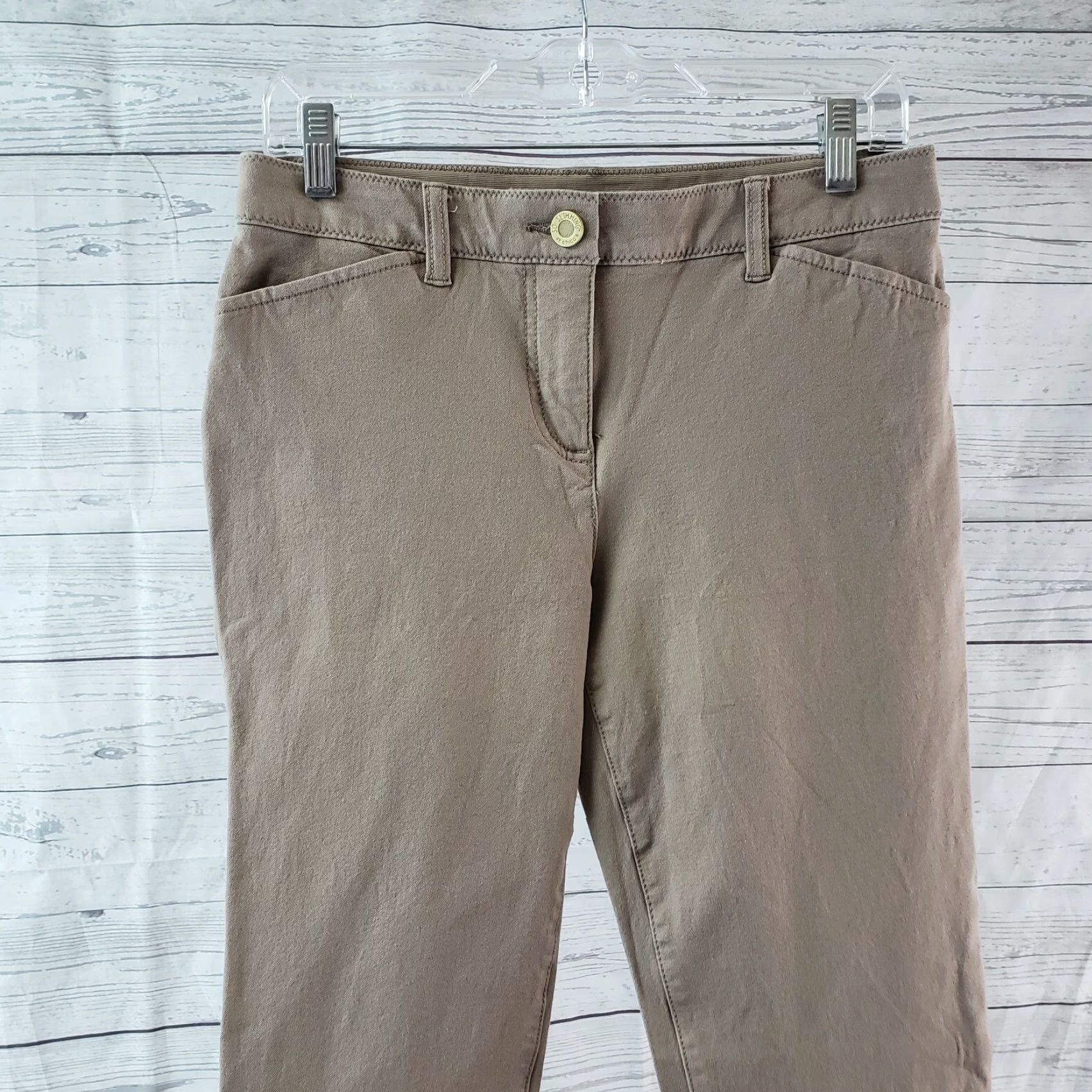 Vintage VINTAGE Chico's So Slimming Womens Jeans Short 4 Mid Rise Brown Denim Straight Mens Womens Girls Size 27" / US 4 / IT 40 - 2 Thumbnail