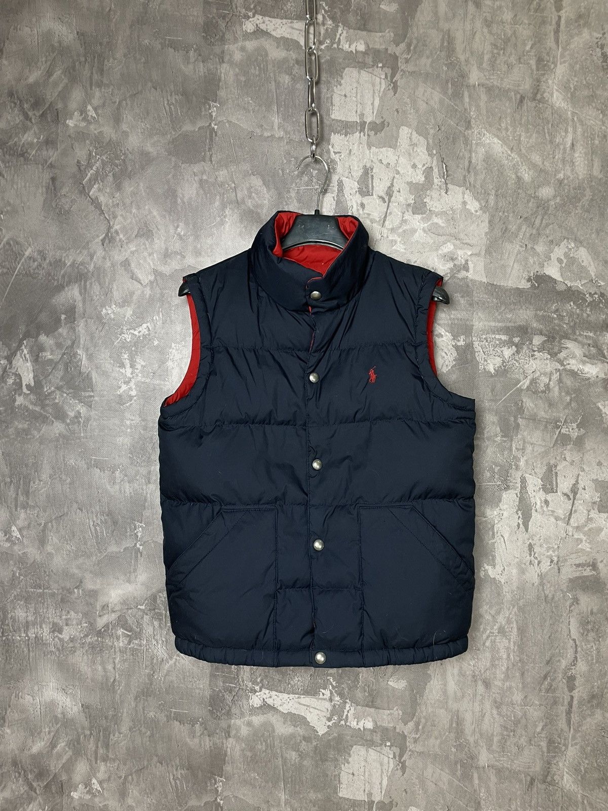 Vintage Polo Ralph Lauren Navy Blue Vintage 90s Puffer Vest Jacket Size S / US 4 / IT 40 - 1 Thumbnail
