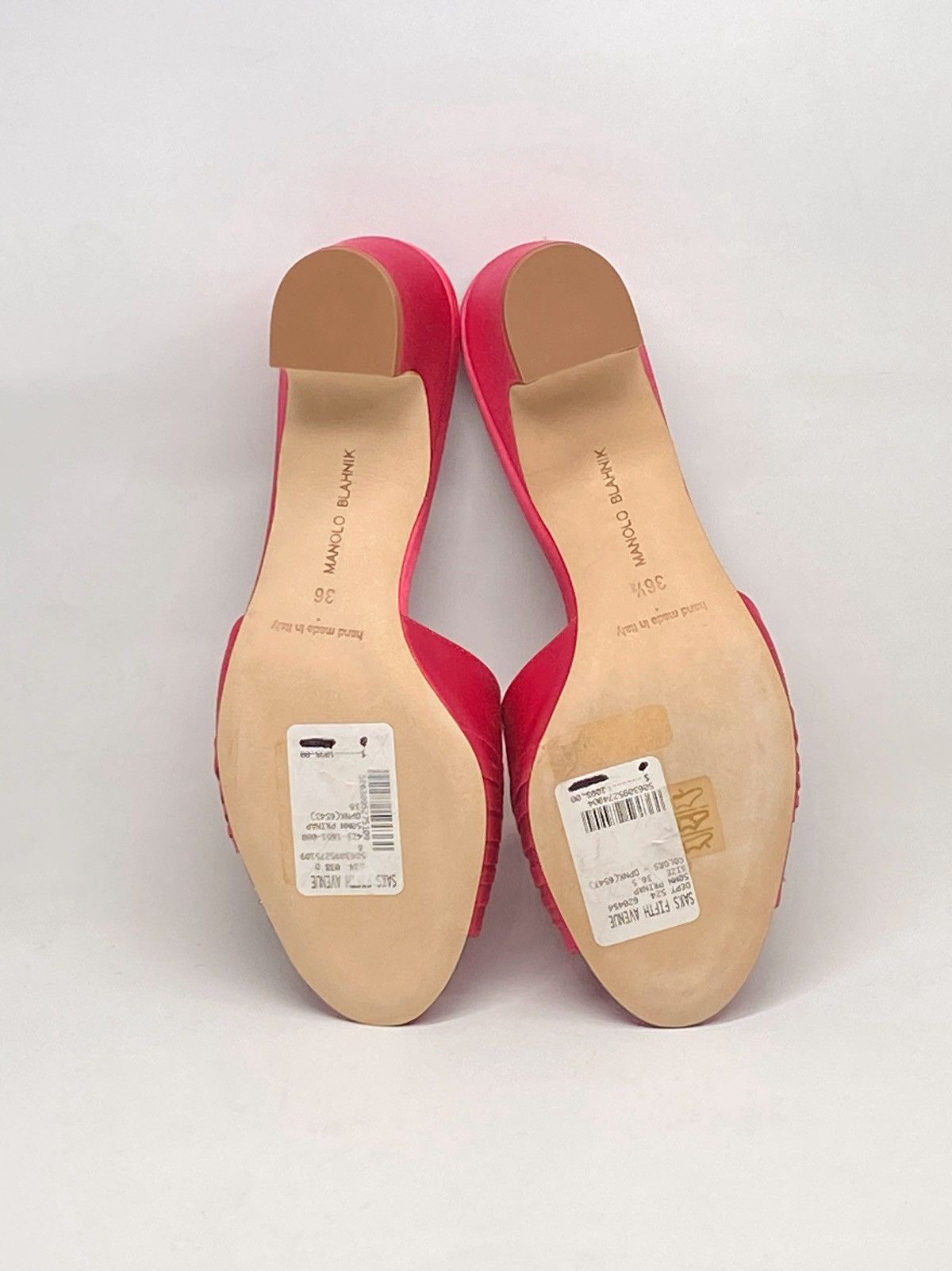 Manolo Blahnik Manolo Blahnik Prinap 50MM Satin Mules Size US 6 / IT 36 - 14 Thumbnail