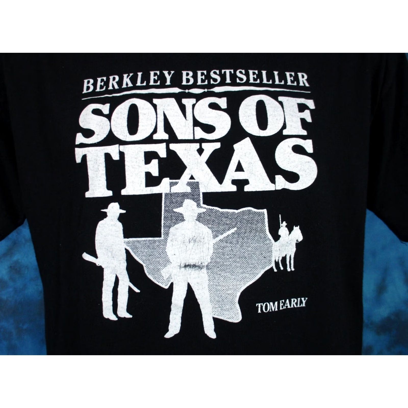 Vintage vintage SONS OF TEXAS T-Shirt Mens M Black 80s 90s western print shirt Short Sleeve Crew Neck Vintage Shirt Size US M / EU 48-50 / 2 - 4 Thumbnail