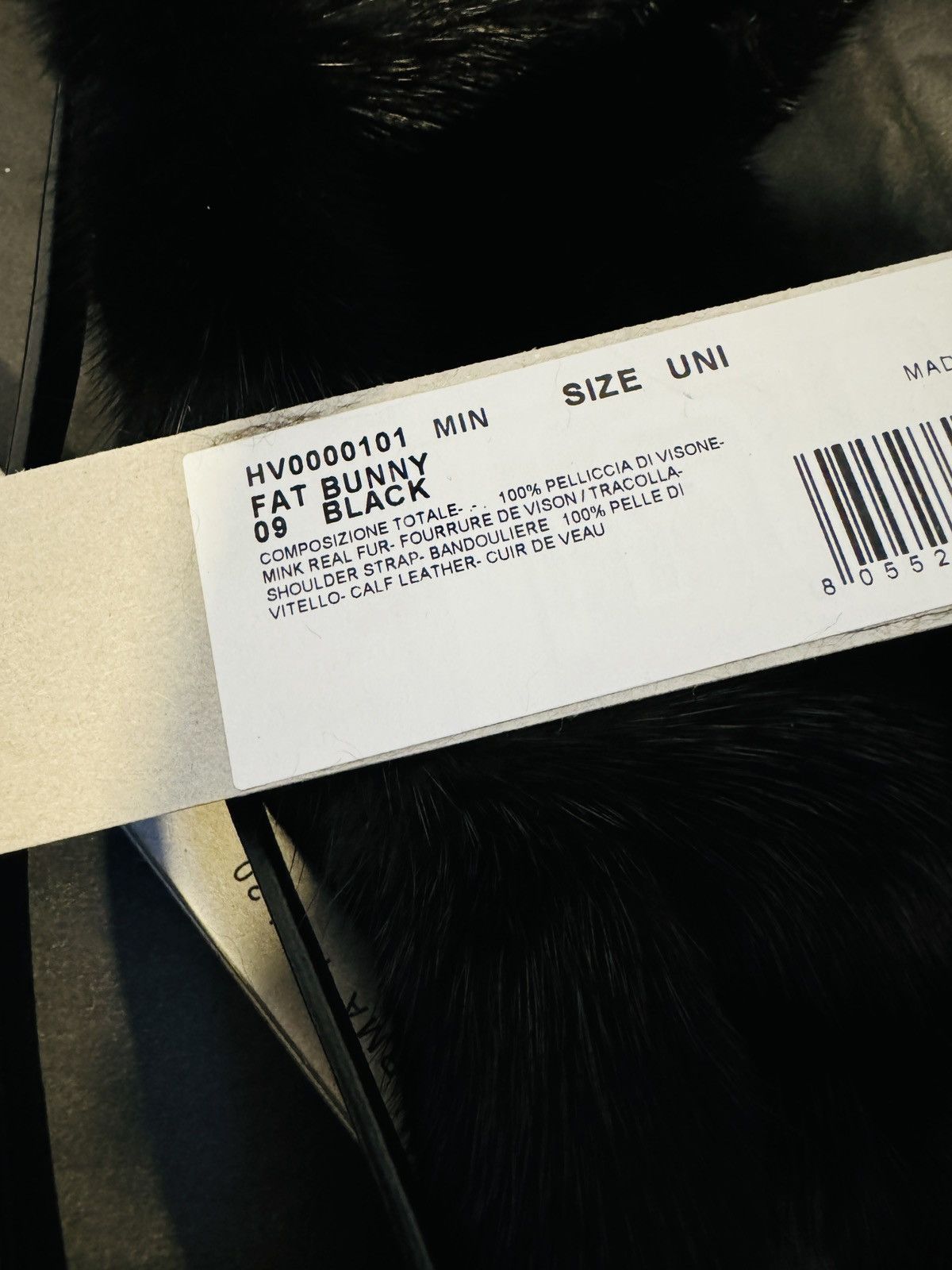 Rick Owens MINK | FAT BUNNY | BLACK Size ONE SIZE - 11 Thumbnail