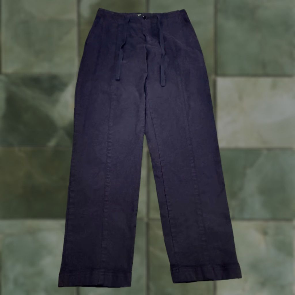 Alex Mill VINTAGE? No. Alex Mill Blue Drawstring Trousers Women Size 4 27 x 27.5 Inseam 27.5" Blue Chino Bohemian Travel Casual Regular Fit Pants Women Size 27" / US 4 / IT 40 - 1 Thumbnail