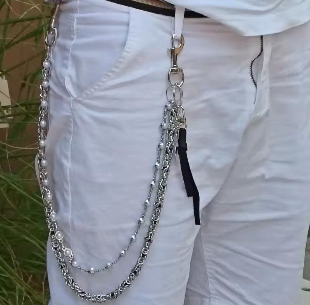 Jewelry 2 Layer Natural Echo Pearled Wallet Chain Size ONE SIZE - 6 Thumbnail