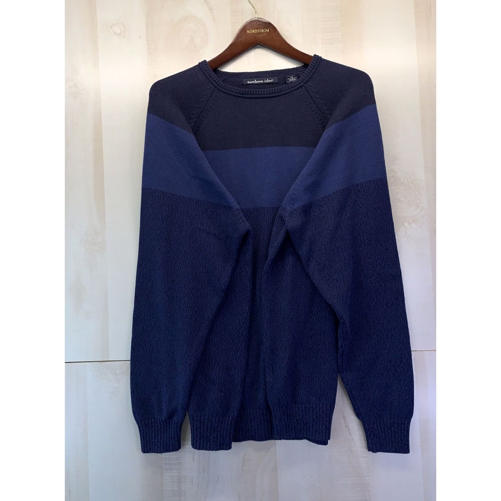 Vintage Northern Isles Aerospun Cotton Men’s Blue Knit Sweater NWT-4472 Size US XXL / EU 58 / 5 - 2 Thumbnail