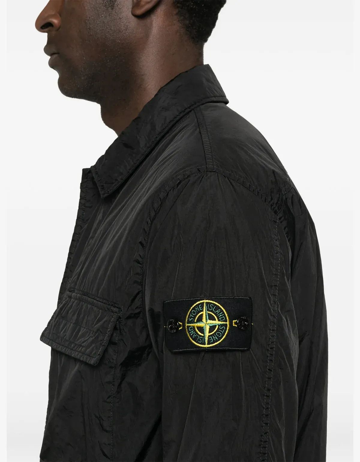 Stone Island Stone Island Black Crinkle Reps NY Overshirt Size US S / EU 44-46 / 1 - 3 Thumbnail