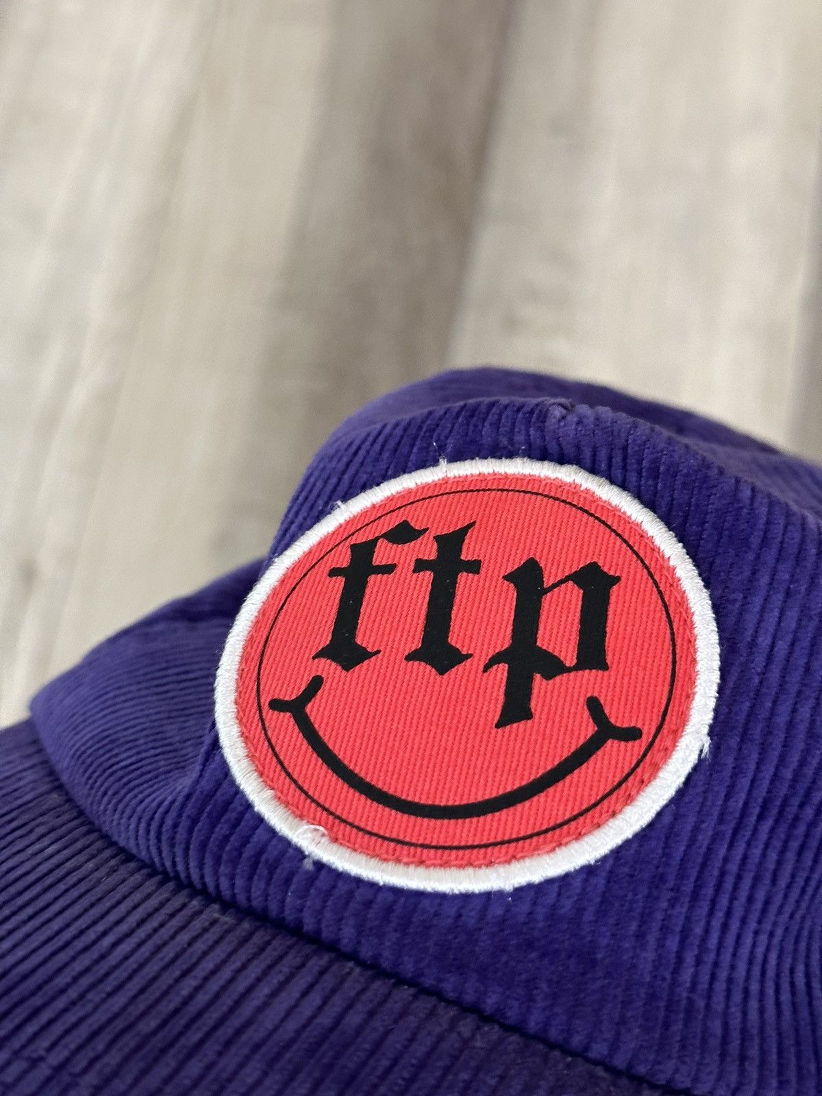 Fuck The Population Fuck The Population Purple Corduroy Smiley Logo Hat FTP Size ONE SIZE - 2 Thumbnail