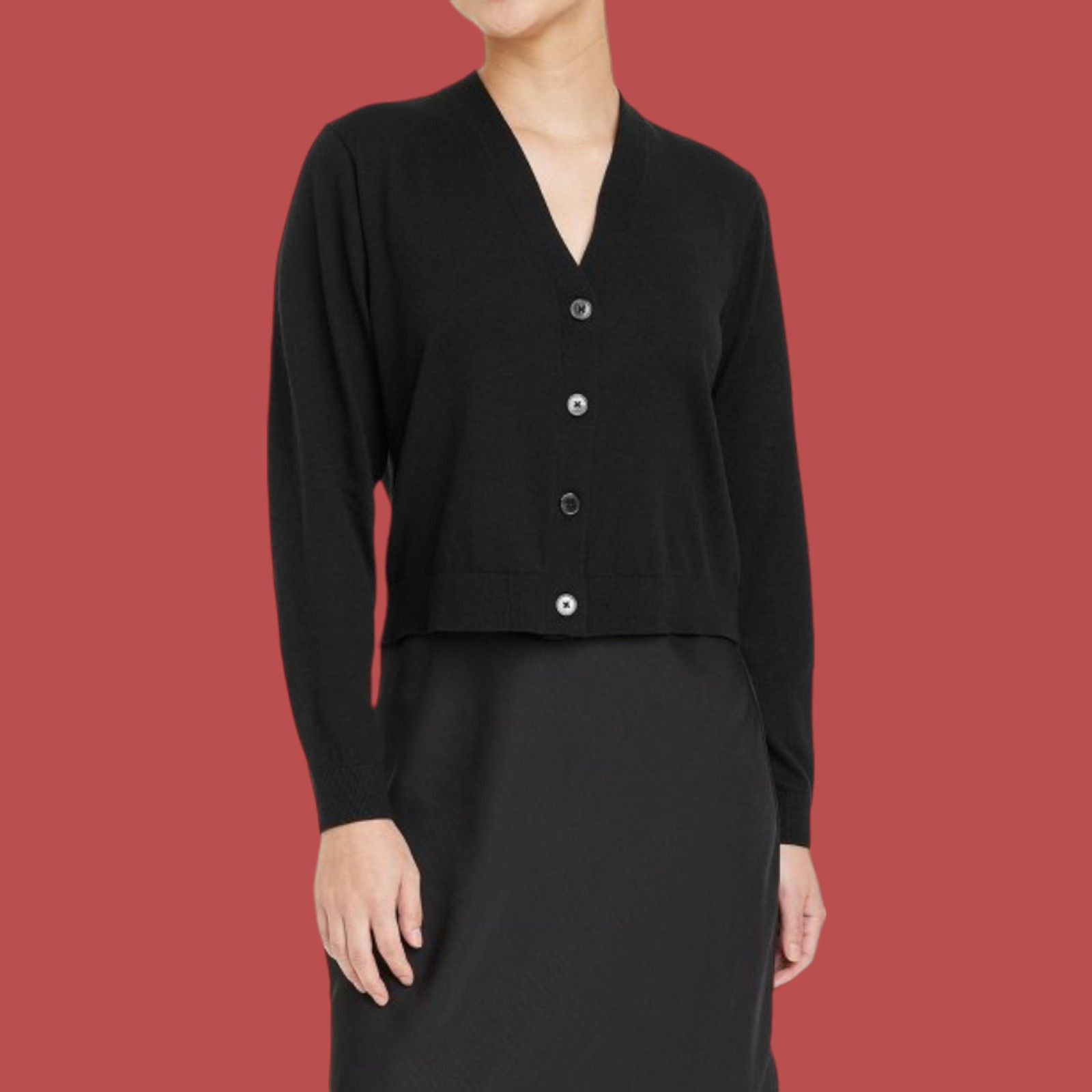 Other A New Day - Women's Button Front Cardigan - Black - Small Size S / US 4 / IT 40 - 1 Thumbnail
