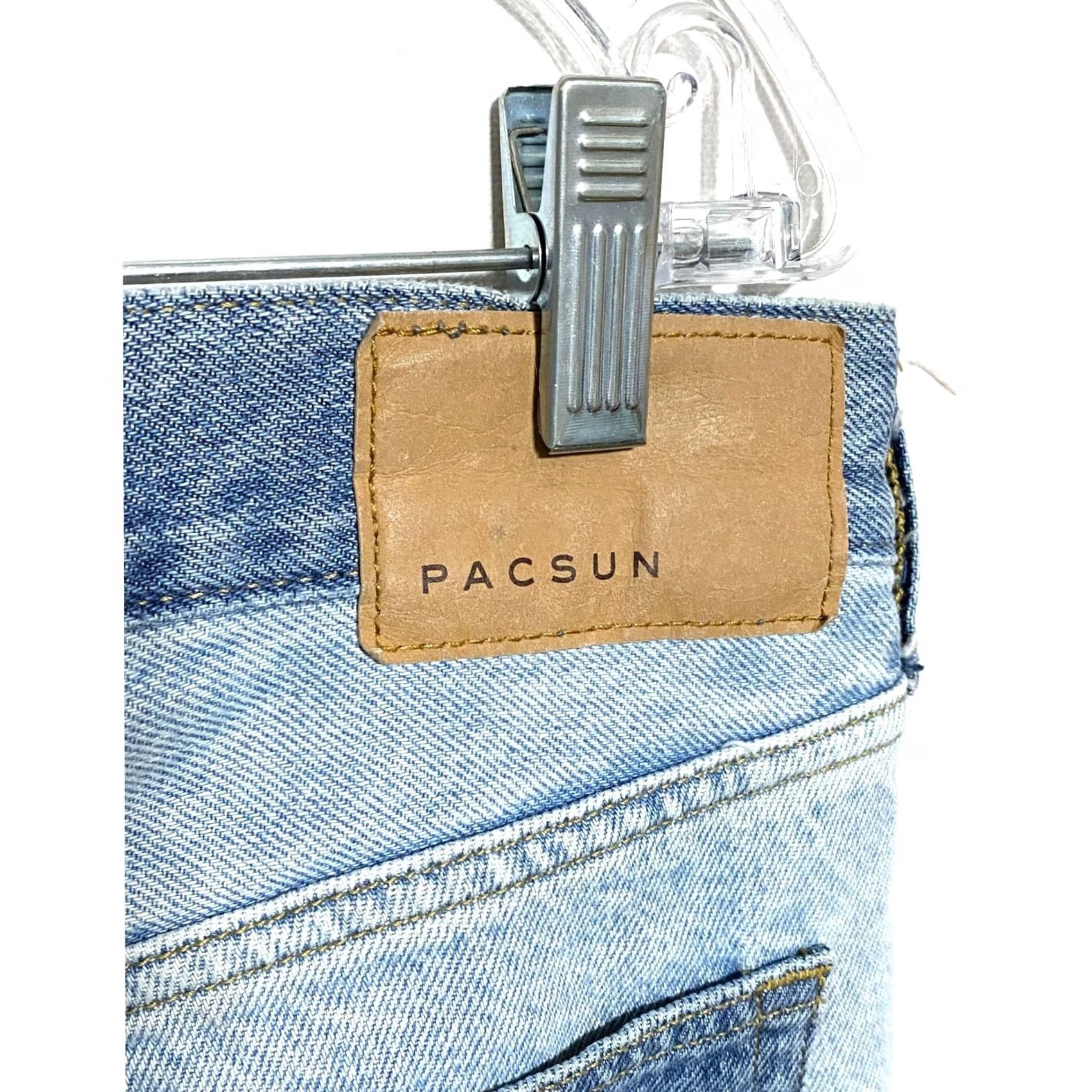 Pacsun PacSun Jeans Mens 30x30 Slim Taper Patchwork Colorblock Eco Indigo Skater Cotton Jeans Size US 30 / EU 46 - 5 Thumbnail