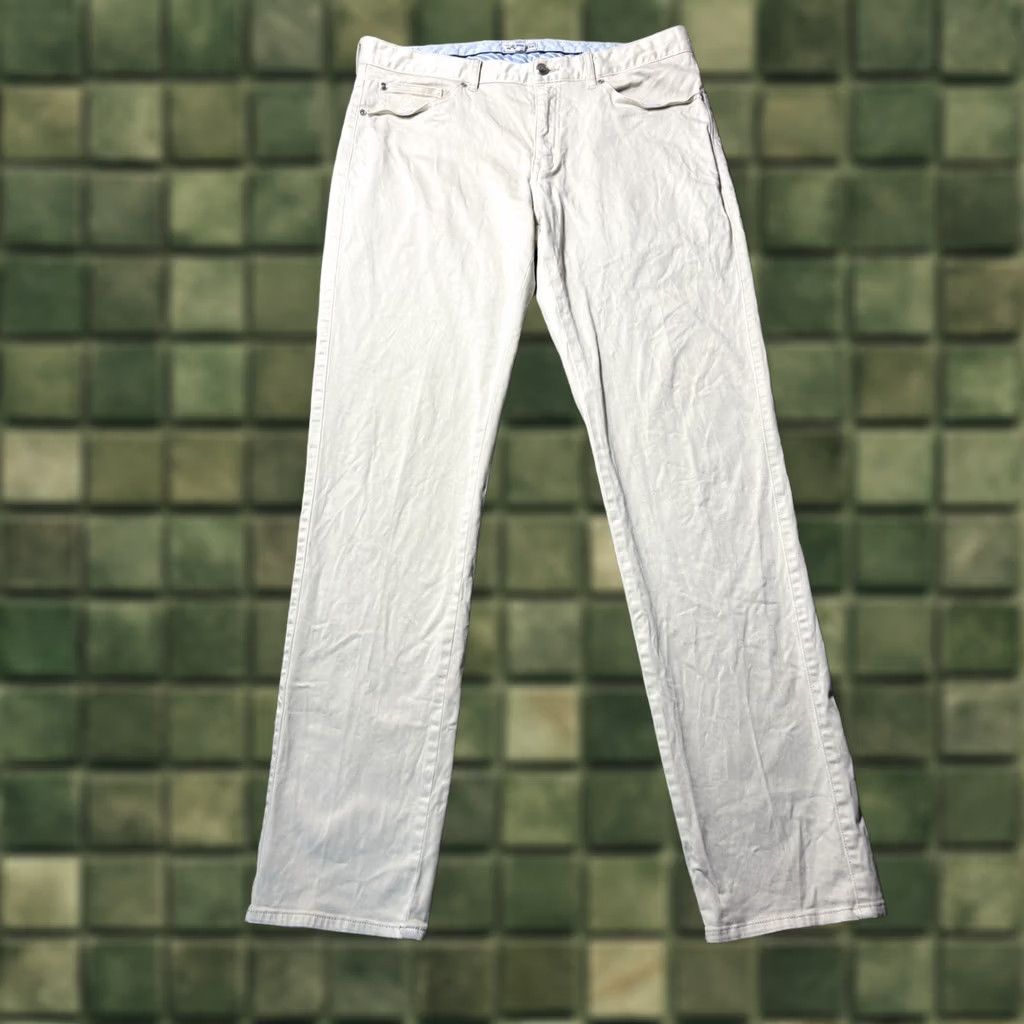 Peter Millar Peter Millar Ultimate Sateen Pants Mens 35x32 Beige 5-Pocket Golf ME0B39 Size US 35 - 1 Thumbnail