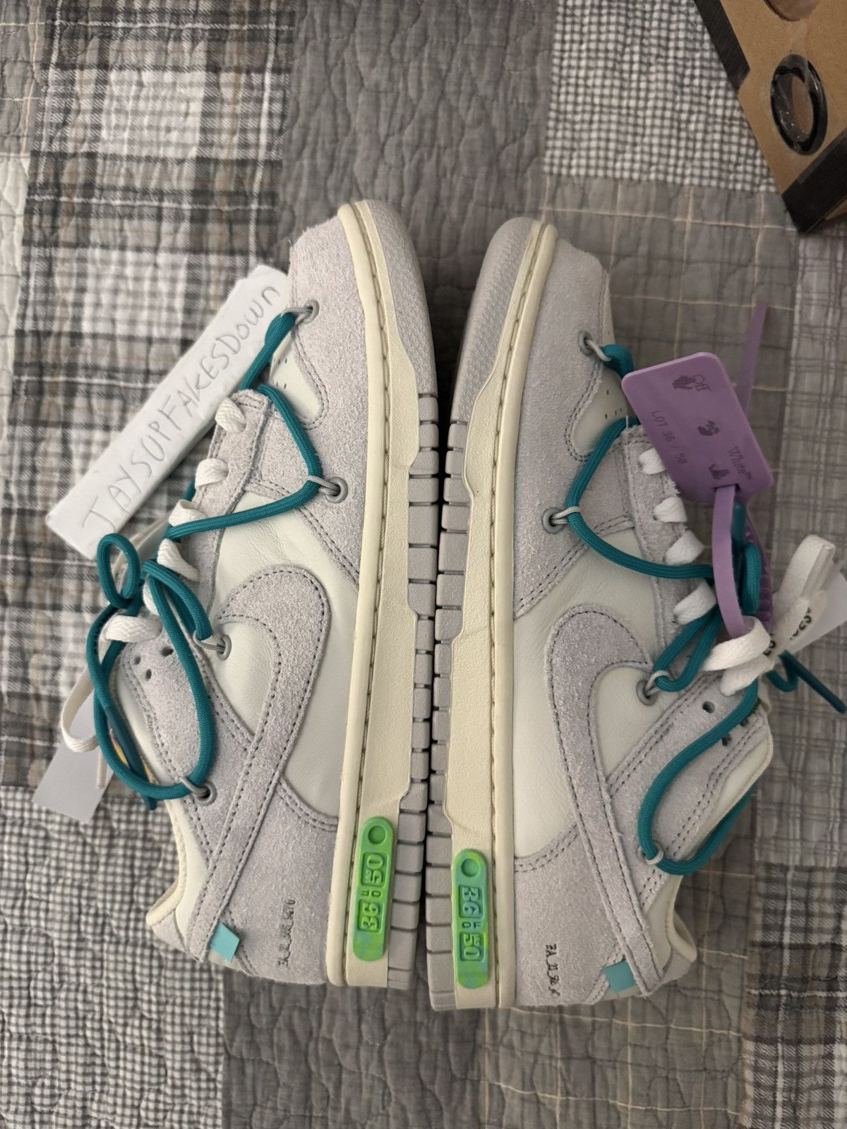 Nike Nike Dunk Low Off-White Lot 36 Size 8.5 DS Shoes Size US 8.5 / EU 41-42 - 2 Thumbnail