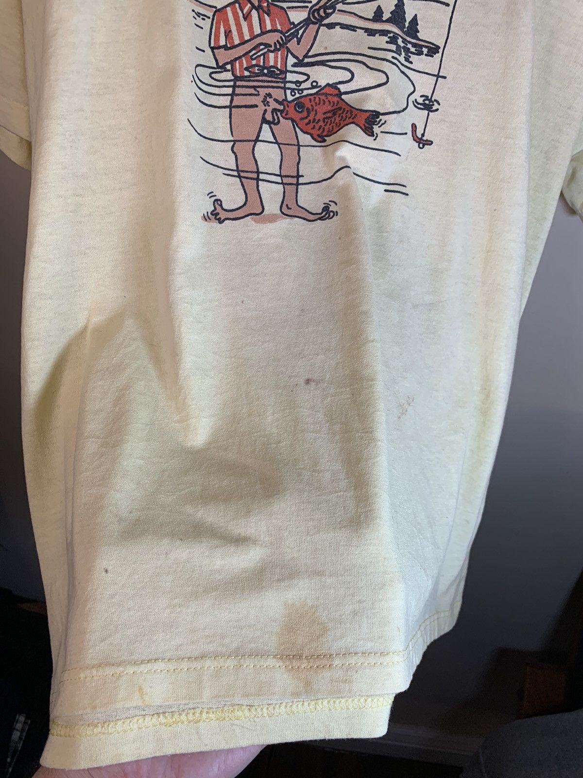 Vintage *RARE* Vintage The Happy Fisherman Explicit Funny Art Shirt Size US XL / EU 56 / 4 - 5 Thumbnail