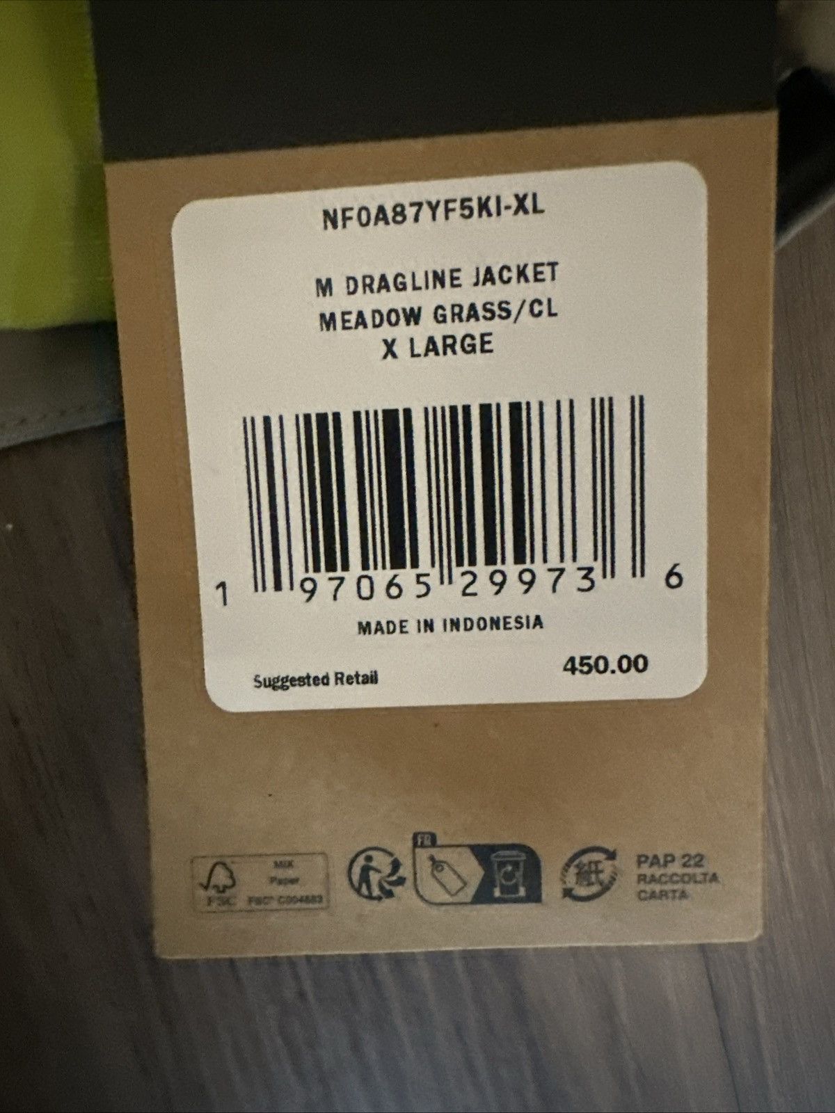 The North Face The North Face Dragline Jacket XL Meadow Grass Waterproof Size US XL / EU 56 / 4 - 4 Thumbnail