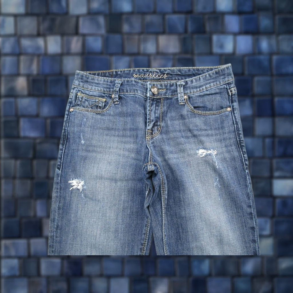 Vintage Maurices Women's Jeans Blue Stretch Denim Cotton Blend Size 6 Straight Pants Mens Womens Size 28" / US 6 / IT 42 - 1 Thumbnail