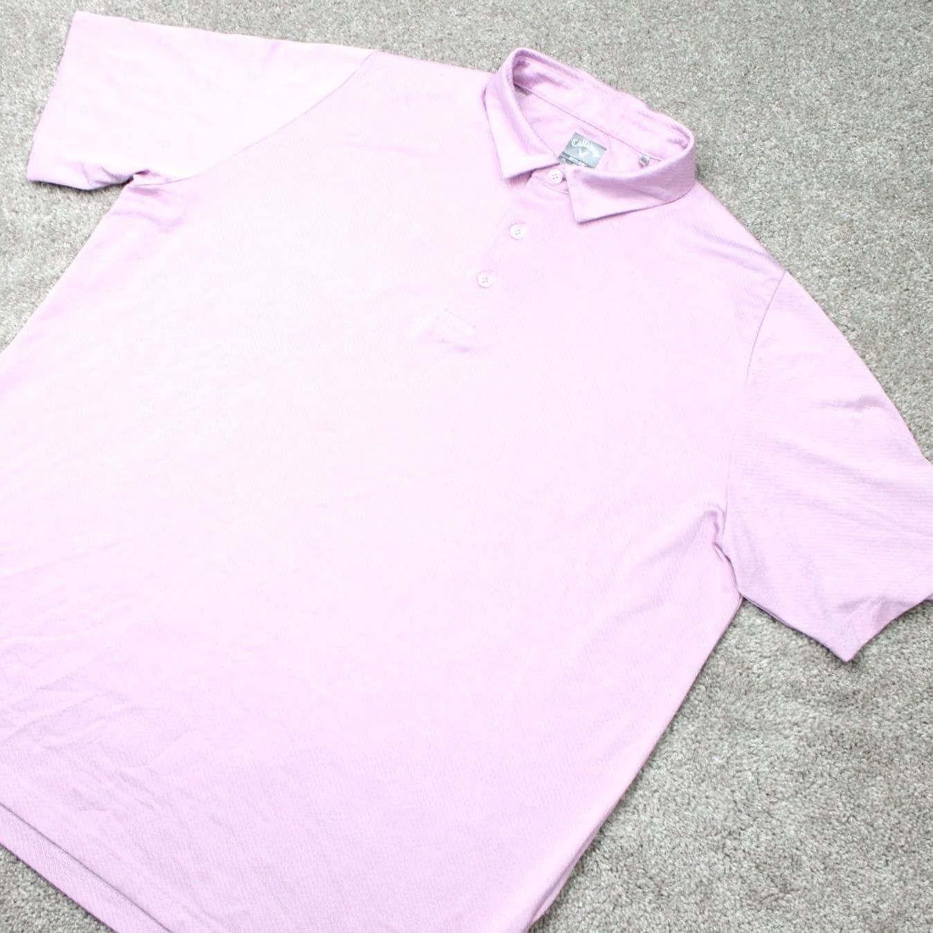 Callaway Callaway Polo Shirt Mens Large Pink Striped Golf Polyester Stretch Short Sleeve Size US L / EU 52-54 / 3 - 3 Thumbnail