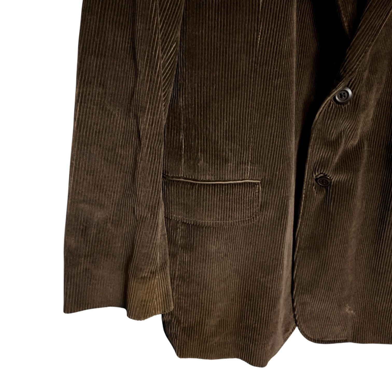 Stafford Stafford Mens Blazer 44R Brown Corduroy Academia Elbow Patch Size 44R - 4 Thumbnail