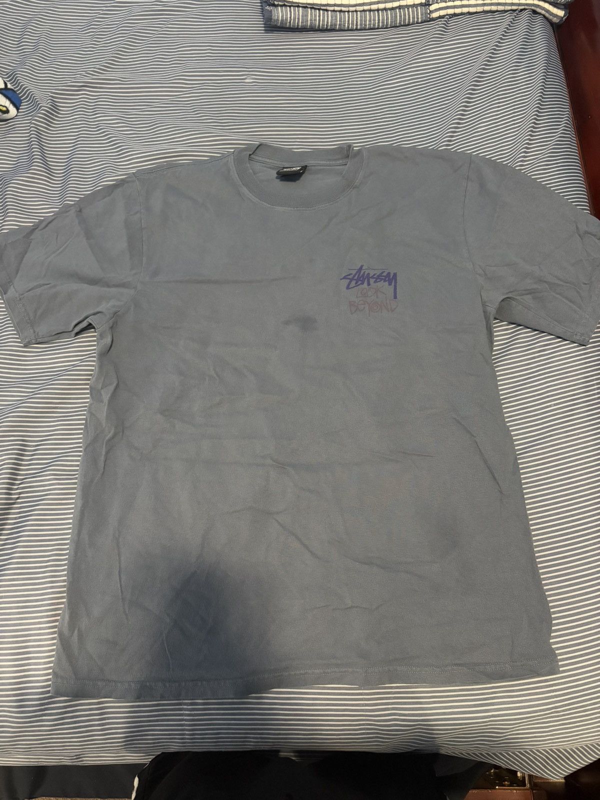 Stussy Stussy Look Beyond Pigment Dyed Tee Blue Size M BRAND NEW Size US M / EU 48-50 / 2 - 1 Thumbnail