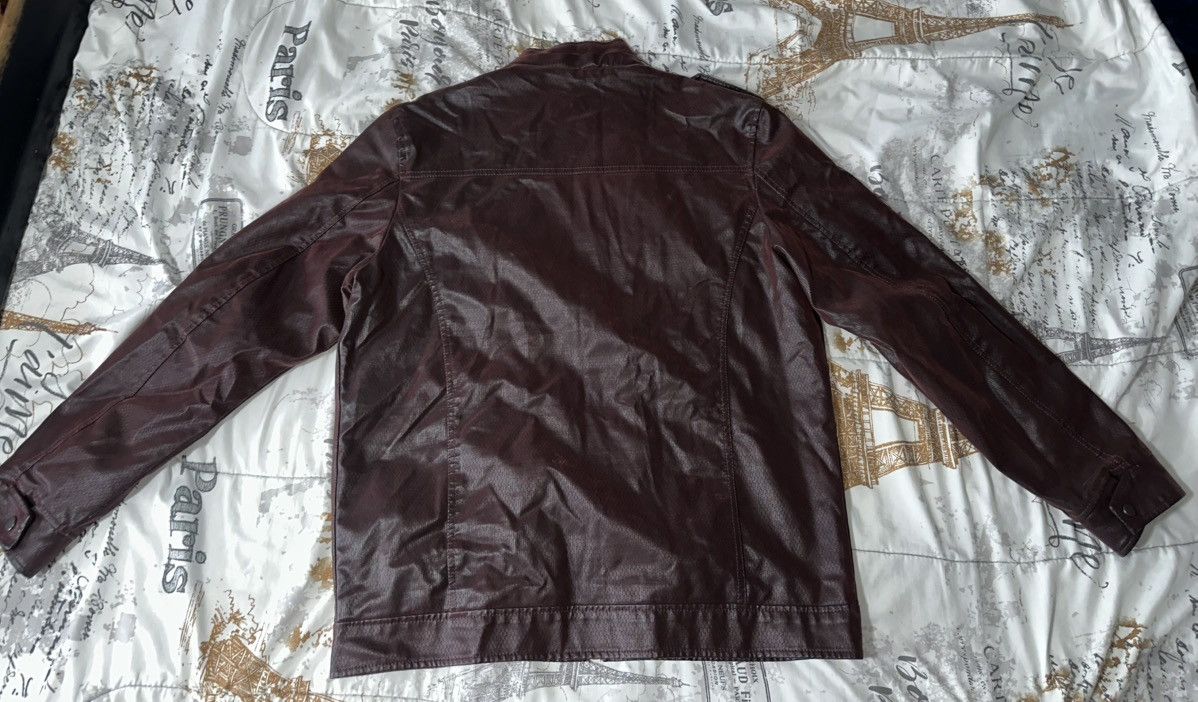 Other LAMASINI Men’s Burgundy Faux Leather Moto Jacket Warm Lined Size US XXL / EU 58 / 5 - 4 Thumbnail