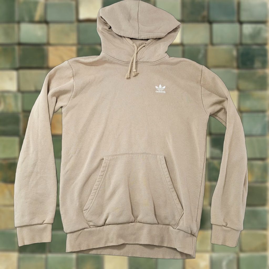 Adidas Adidas Originals Hoodie Mens Small Tan Beige Trefoil Logo Primegreen Pullover Size US S / EU 44-46 / 1 - 1 Thumbnail