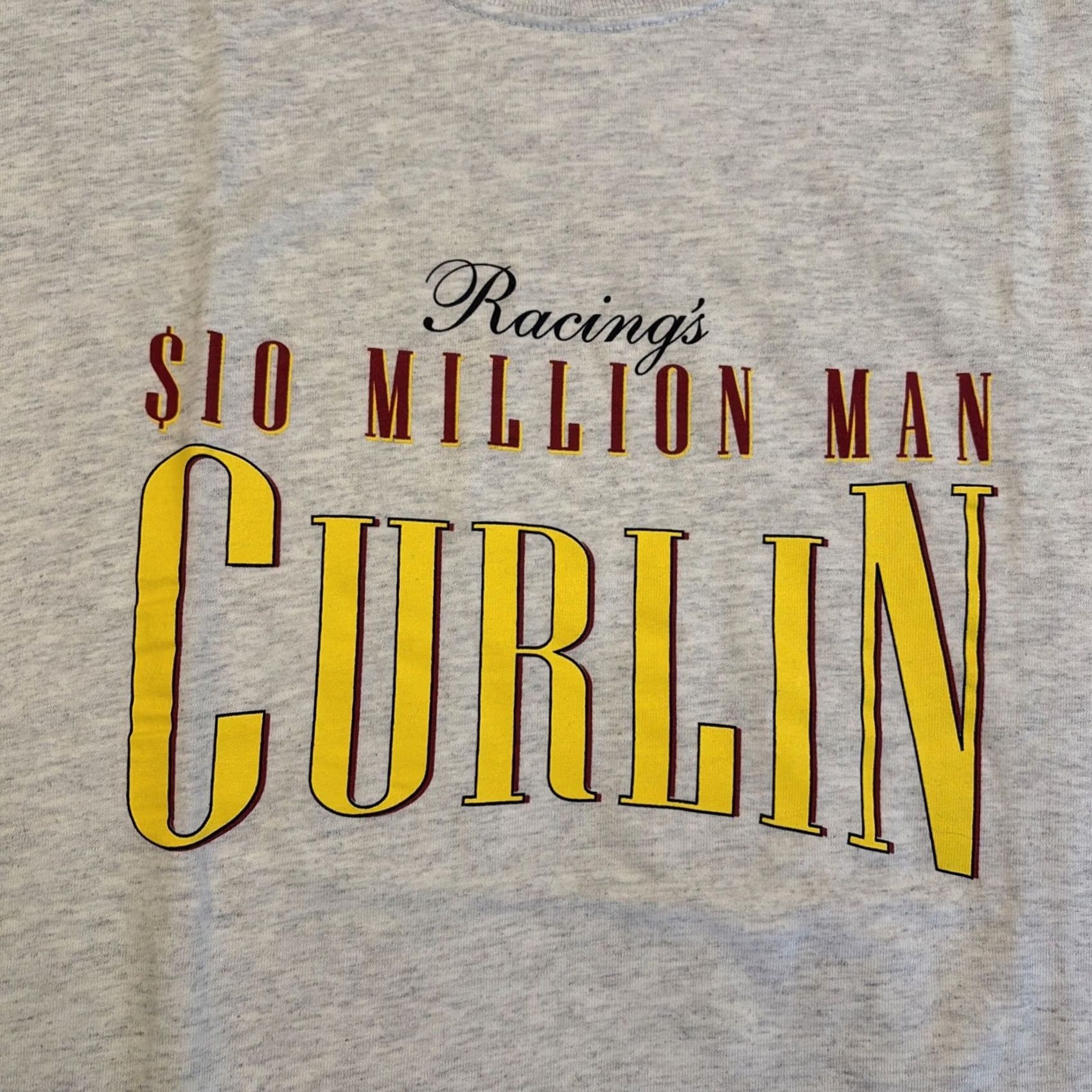 Hanes VINTAGE CURLIN RACINGS 0 MILLION DOLLAR HORSE T Shirt XL RARE NWOT Size US XL / EU 56 / 4 - 2 Thumbnail