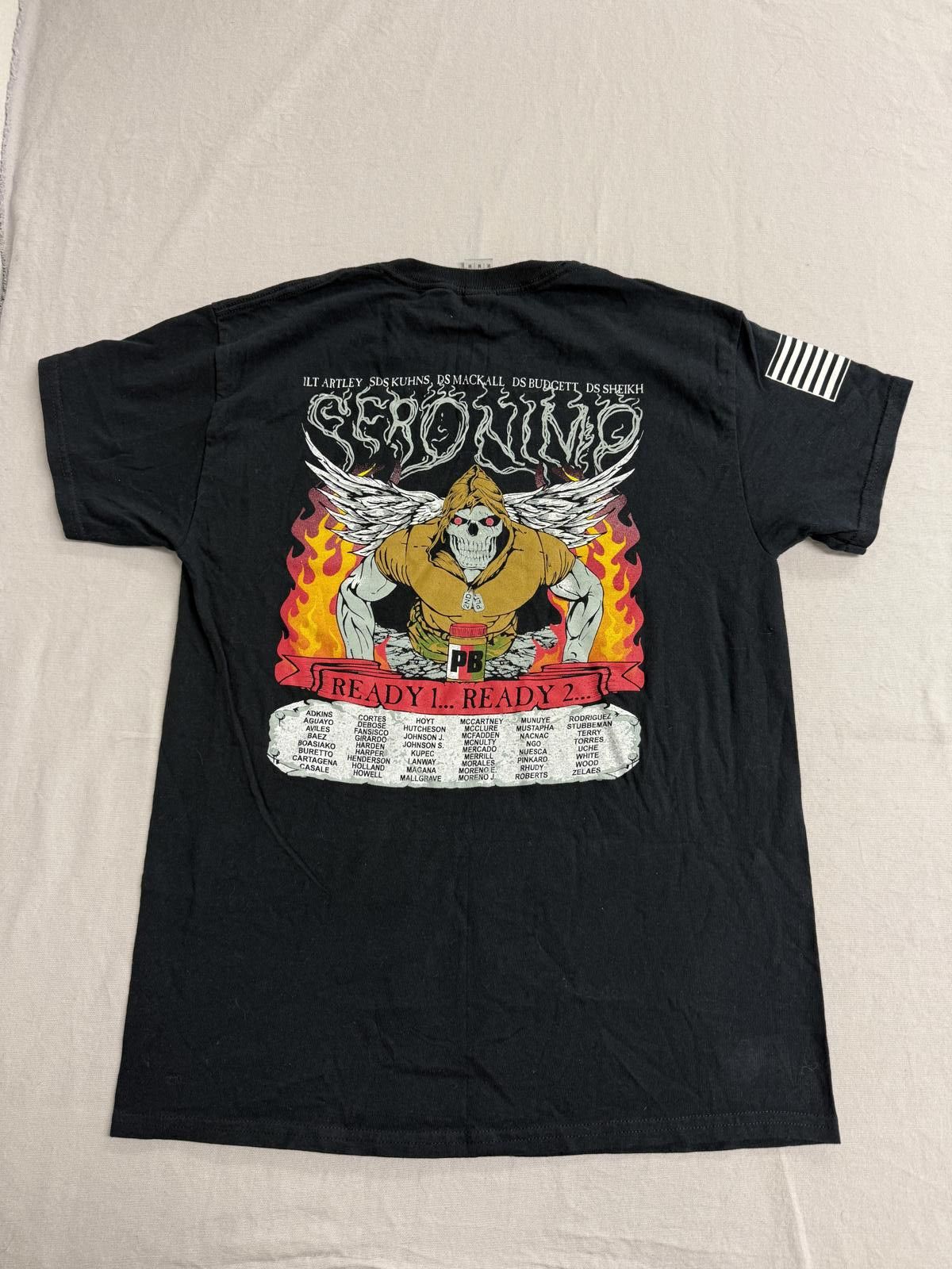 Gildan Ft Jackson Basic Combat Training Geronimo Skull Reaper Flame Size US L / EU 52-54 / 3 - 1 Thumbnail