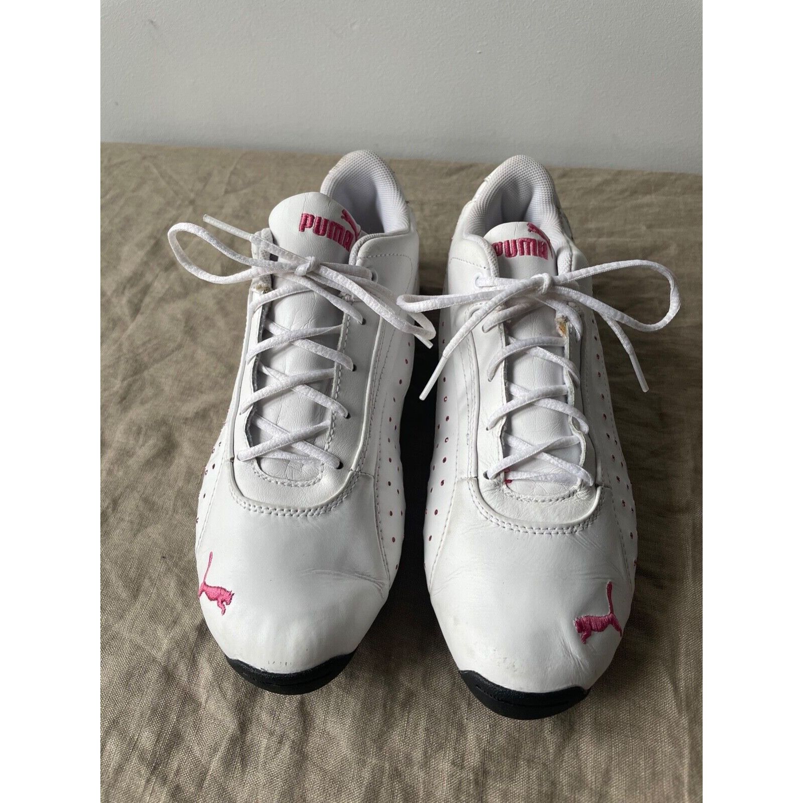 Puma Puma Y2K Vintage Racing Rhinhstones Flat Trainers 8419AC Size US 8.5 / IT 38.5 - 4 Thumbnail