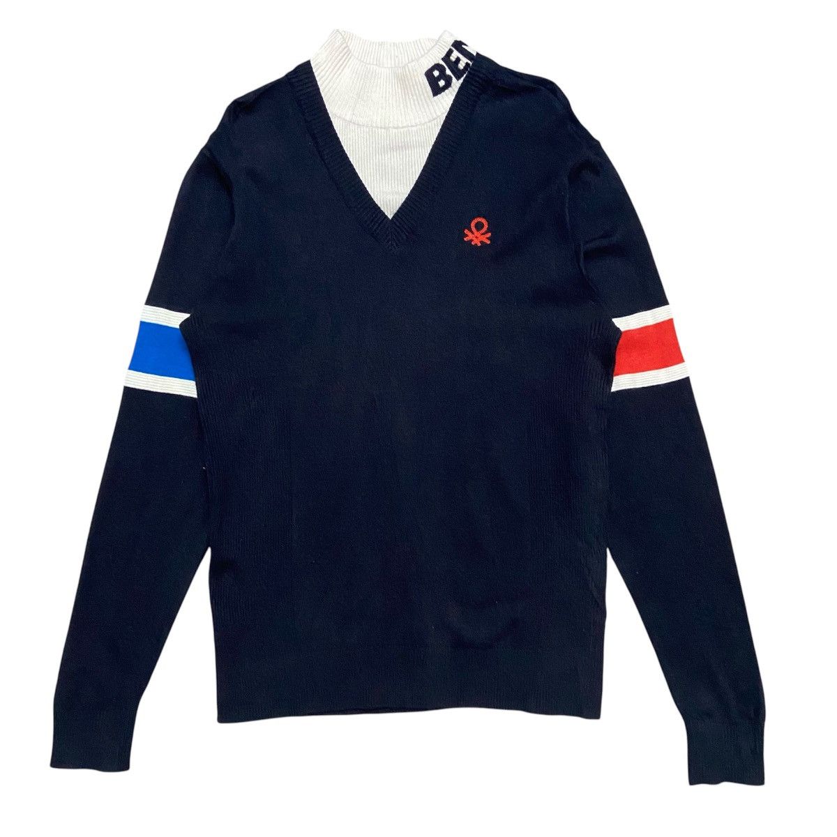 Benetton × United Colors Of Benetton Benetton Crewneck Knitwear Sweater Size US M / EU 48-50 / 2 - 1 Thumbnail