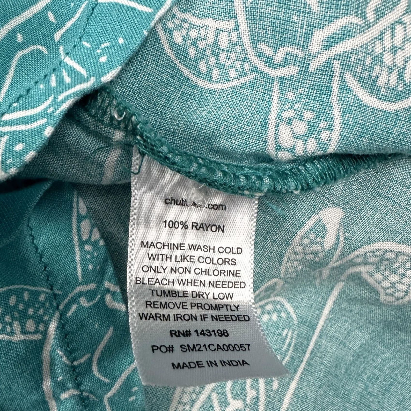 Chubbies Chubbies Shirt Men XL Blue Sea Turtle Print Aloha Short Sleeve Rayon Button Up Shirt Size US XL / EU 56 / 4 - 7 Thumbnail