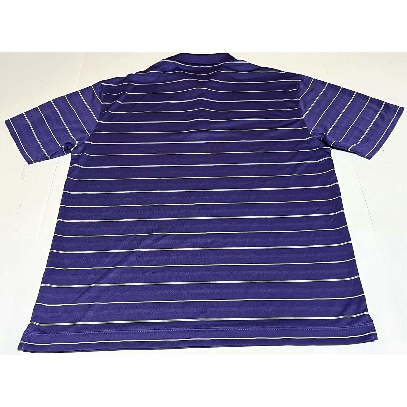 Nike Nike Golf Shirt Polo Men M Purple Striped Swoosh Dri-Fit Nike Golf Performance Short Sleeve Regular Fit Adult Medium Purple Golf apparel Size US M / EU 48-50 / 2 - 2 Thumbnail