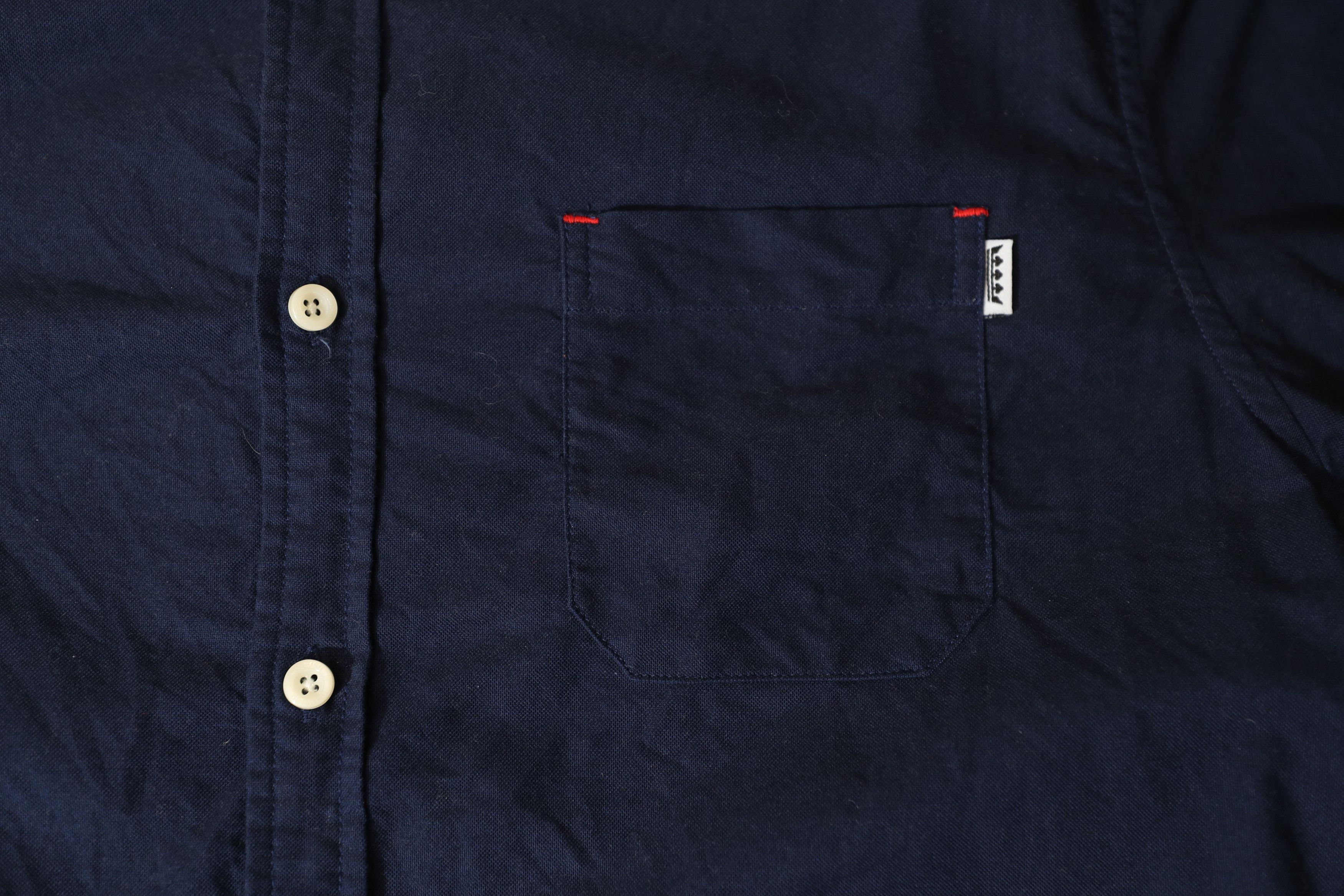 Jiberish Jiberish Navy Blue Gray Colorblock Button Shirt (XXL) Size US XXL / EU 58 / 5 - 4 Thumbnail
