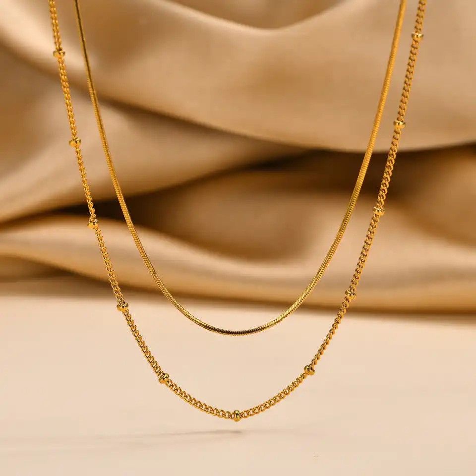 Other Dainty Double Satellite Chain Necklace Size ONE SIZE - 1 Thumbnail