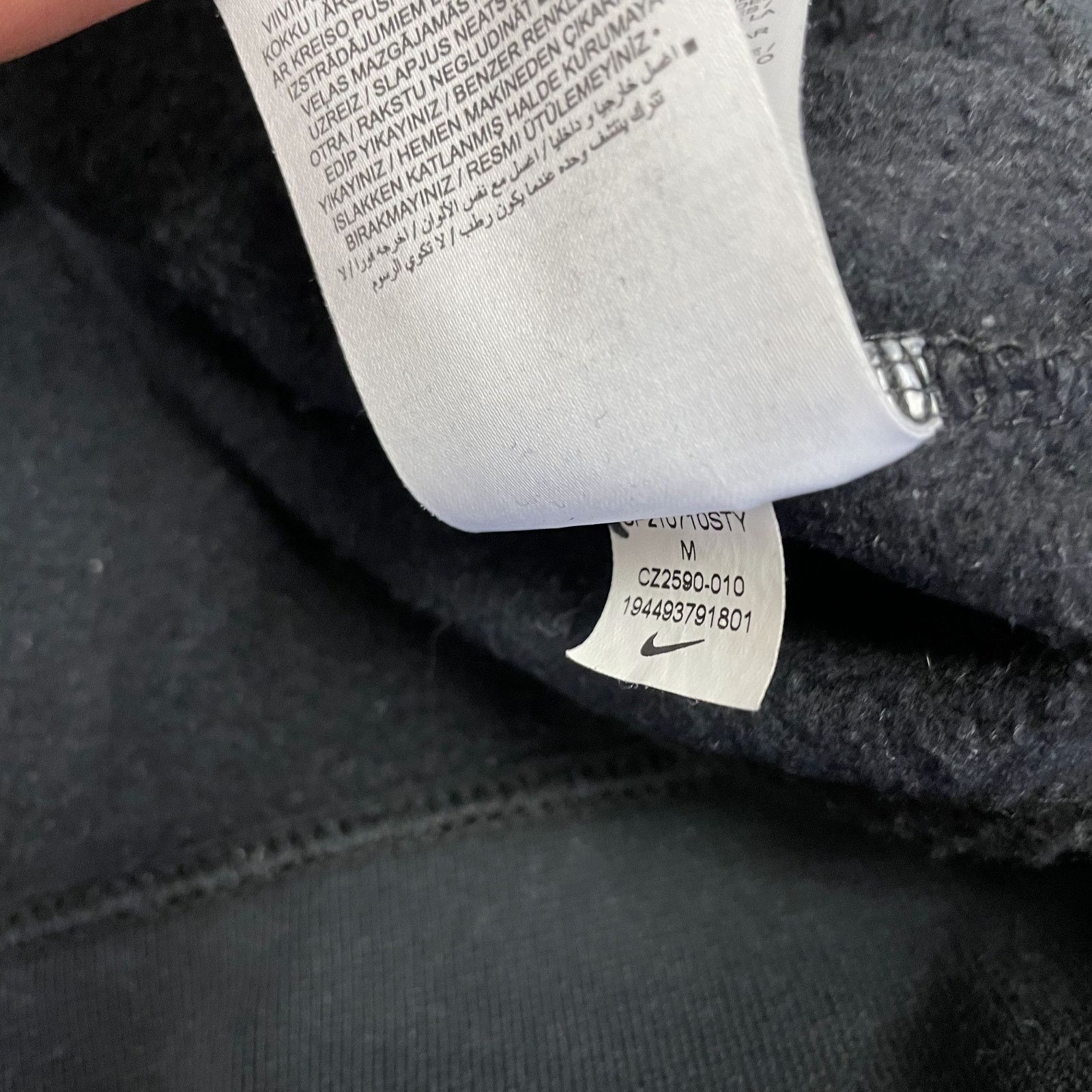 Nike Nike Sportswear Women's Black Cotton Fleece Hoodie Medium Size M / US 6-8 / IT 42-44 - 9 Thumbnail