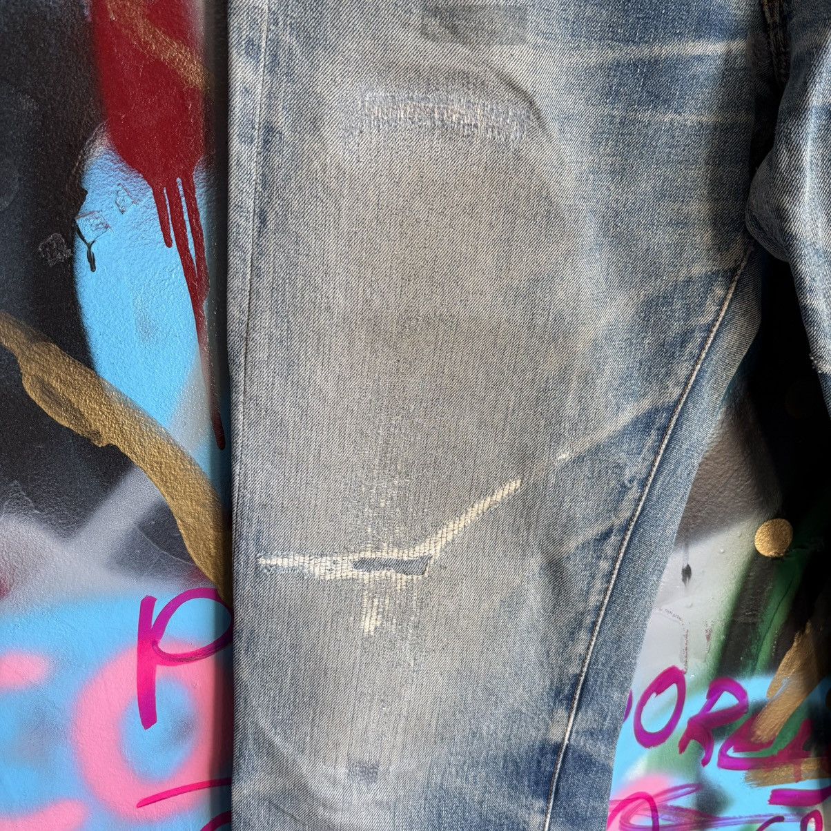 Levi's Vintage Clothing Levi’s LVC Light Blue Big E Repaired Jeans Size 30 Size US 30 / EU 46 - 3 Thumbnail