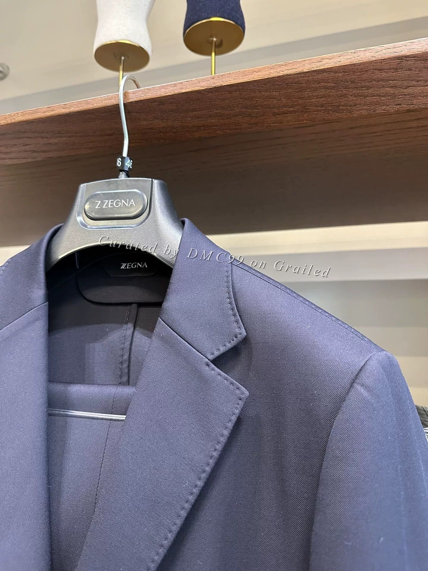 Ermenegildo Zegna Zegna Men's Dark Blue Wool Suit Size US S / EU 44-46 / 1 - 2 Thumbnail