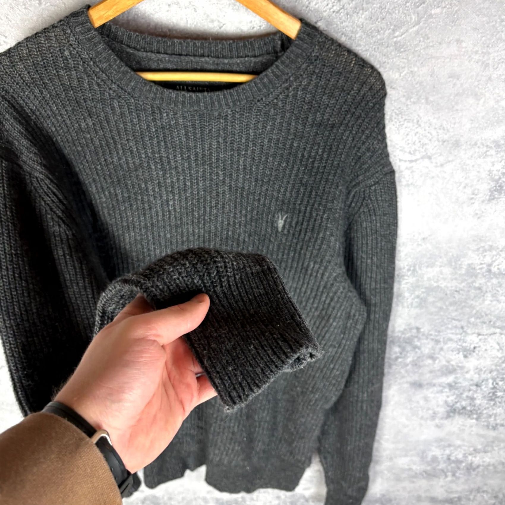 Allsaints AllSaints Men’s Knit Sweater Pullover Grey Wool L Regular Size Mens Shirt Category Pullover, Gray, 40$ Size US L / EU 52-54 / 3 - 4 Thumbnail