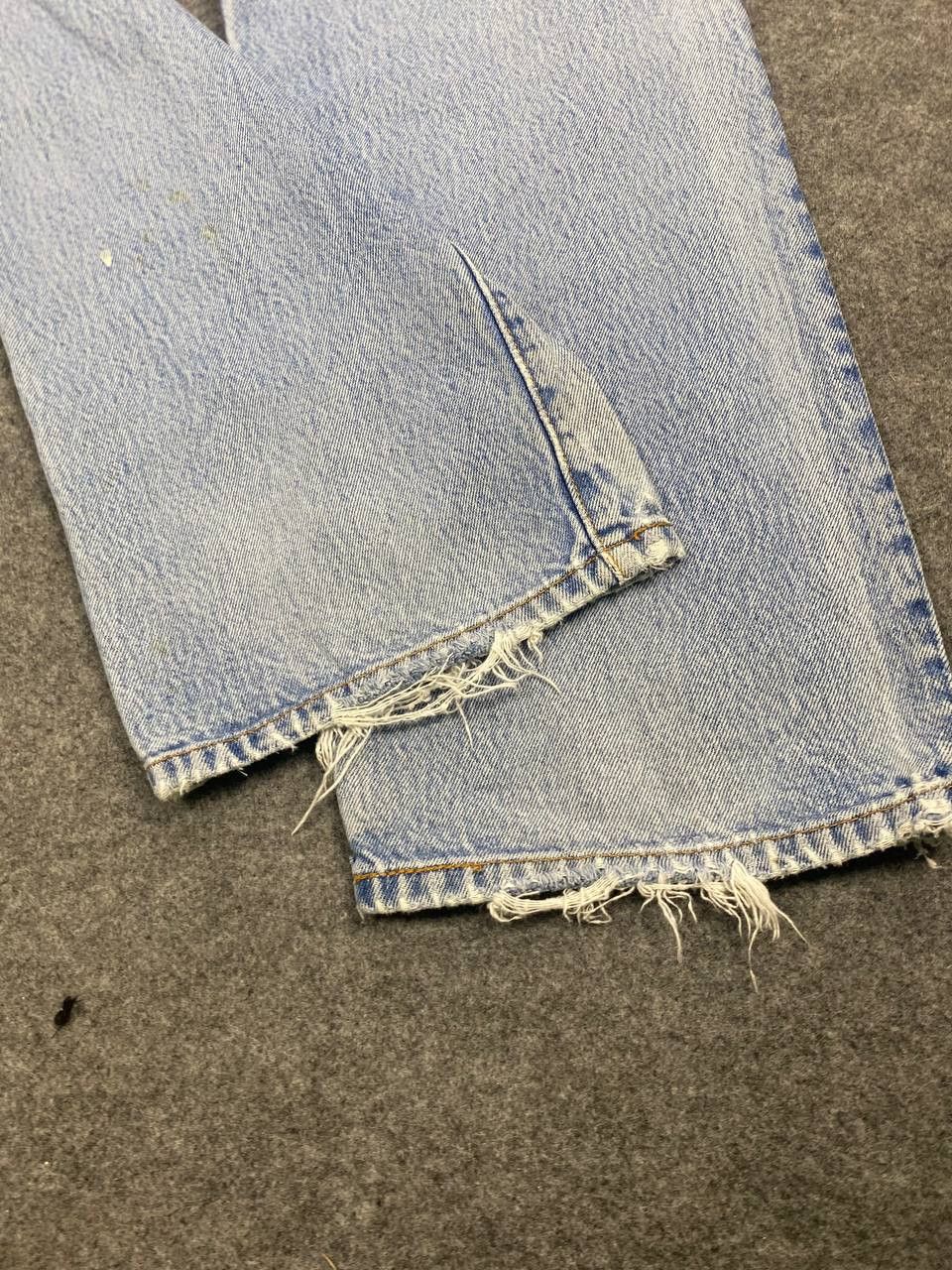 Levi's vintage levis 501 distressed denim nice design Size US 35 - 4 Thumbnail