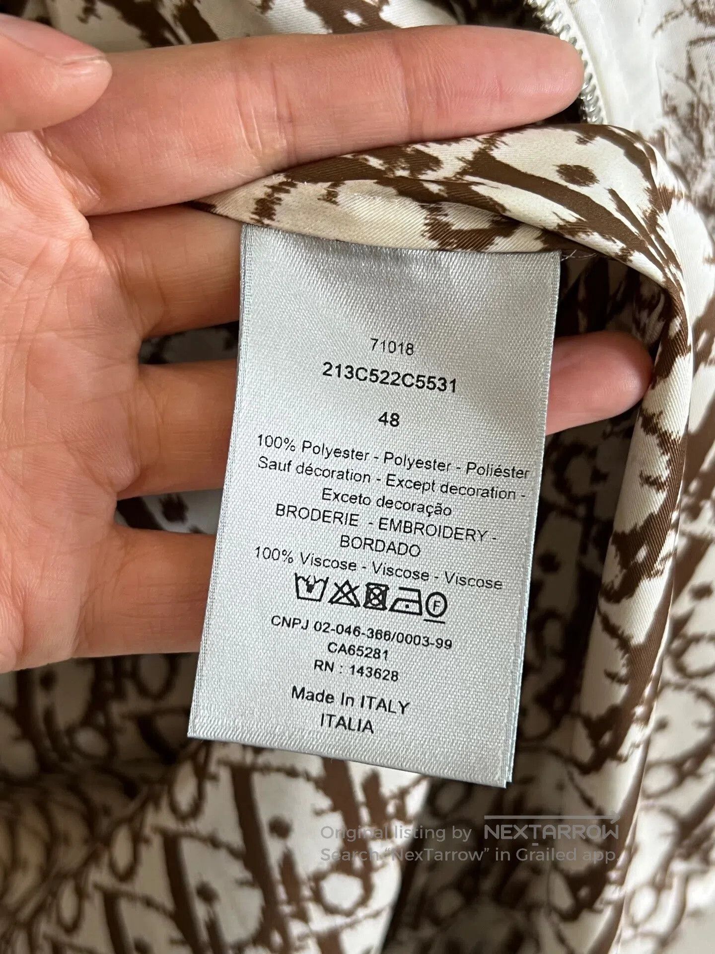 Dior Dior Floral Full-Lining Print Zip-Up Jacket| Size US M / EU 48-50 / 2 - 6 Thumbnail