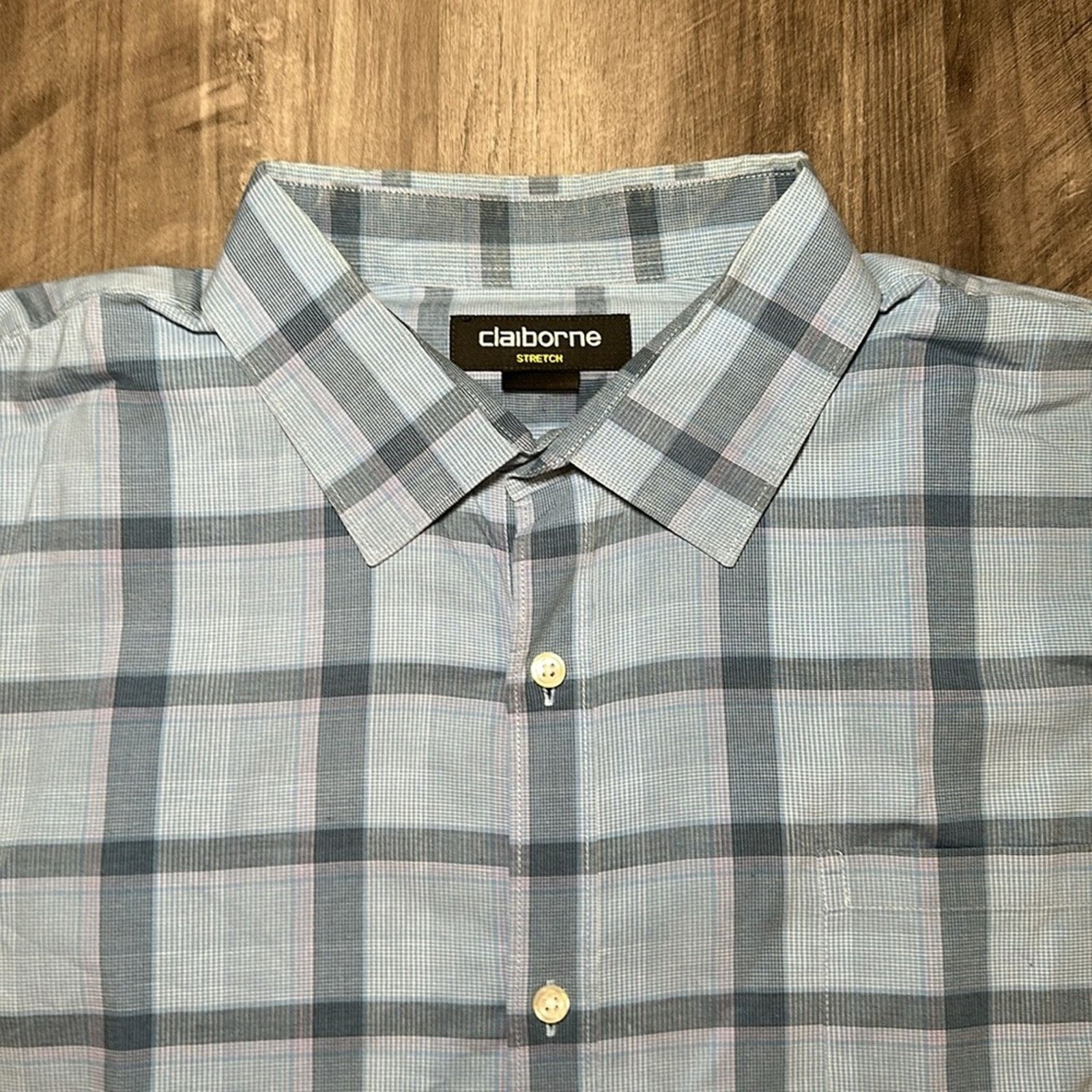 Liz Claiborne Claiborne Stretch Long Sleeve Button Down - 2XL Size US XXL / EU 58 / 5 - 5 Thumbnail
