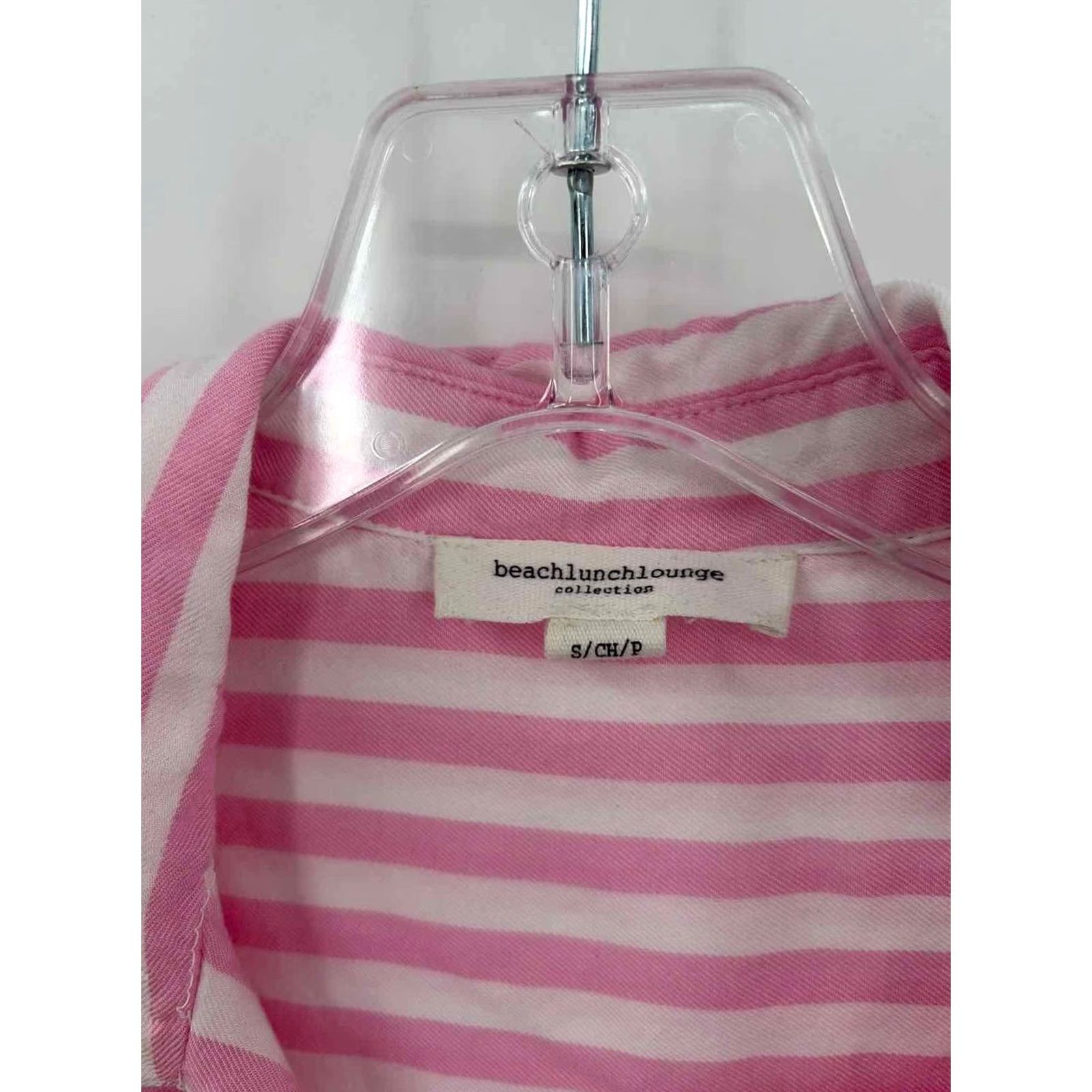 Pinko Beachlunchlounge Pink Size Small Stripe Blouse Pre-Owned Size S / US 4 / IT 40 - 3 Thumbnail